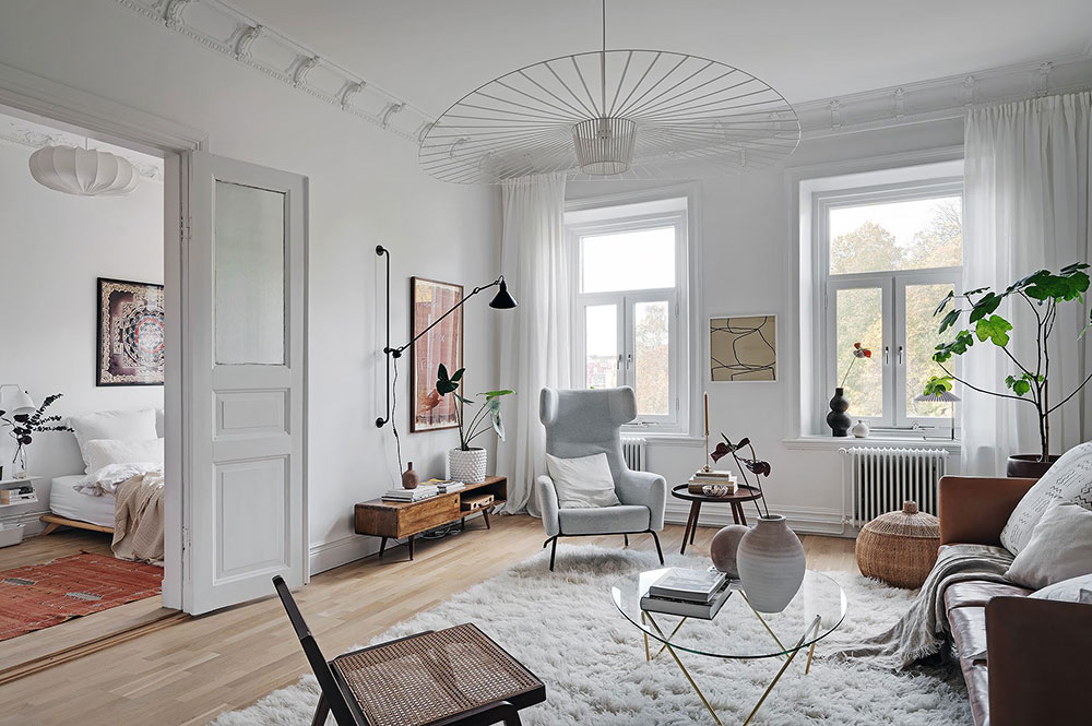 哥德堡优雅绿陶公寓，温暖纹理与现代风格的完美融合-3