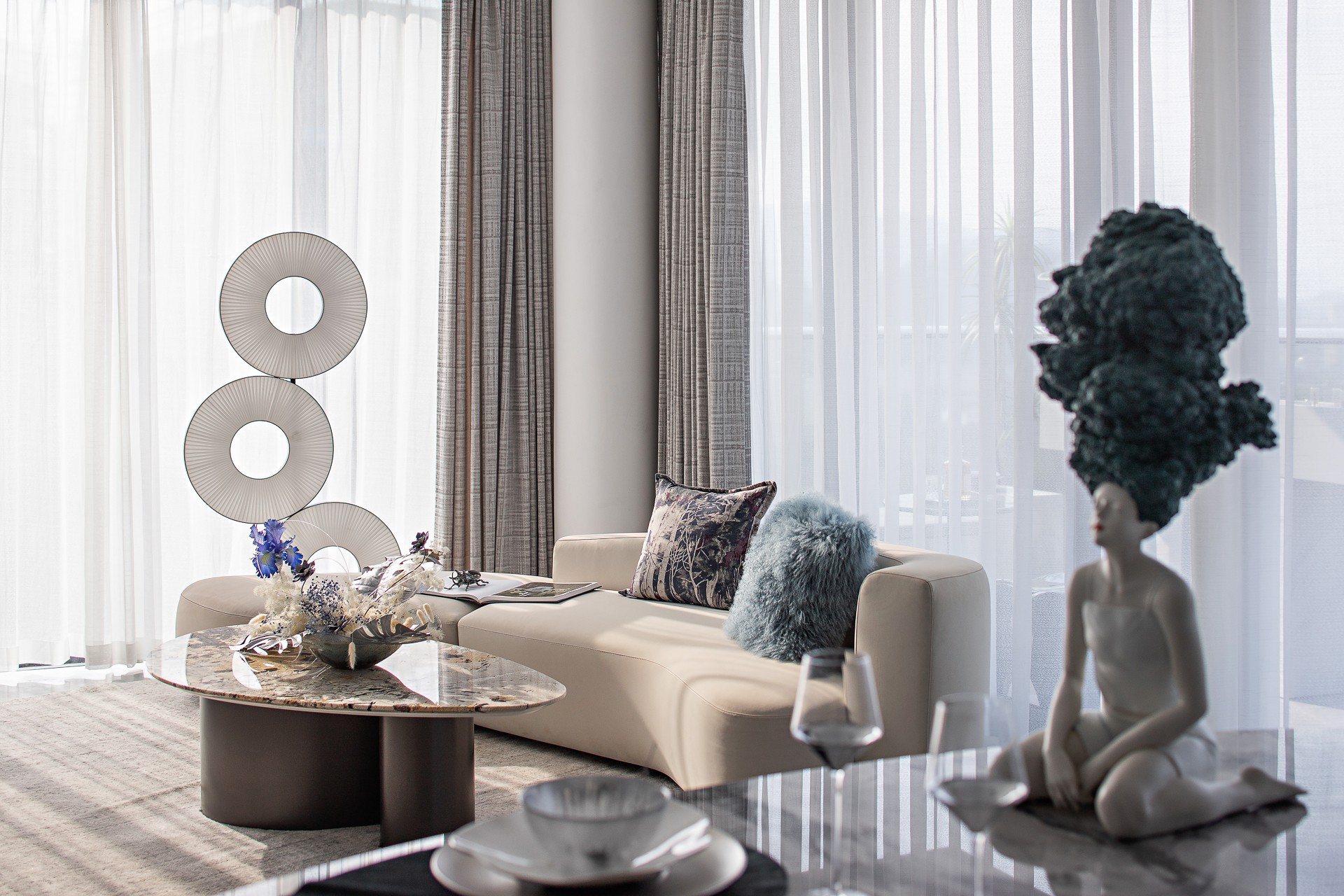 保亿观雲昆月城样板间丨中国杭州丨AVAD 范可萨设计-11