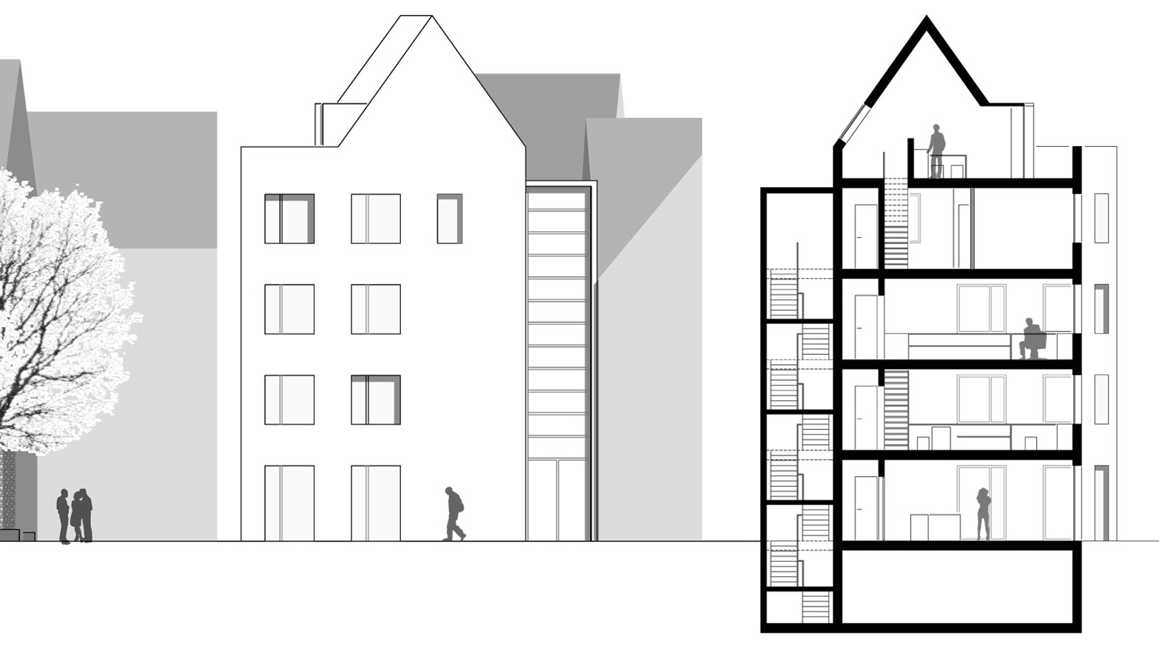 竞赛乌尔姆卡尔彭加瑟街住宅与商业建筑丨德国丨hochstrasser.architekten-16