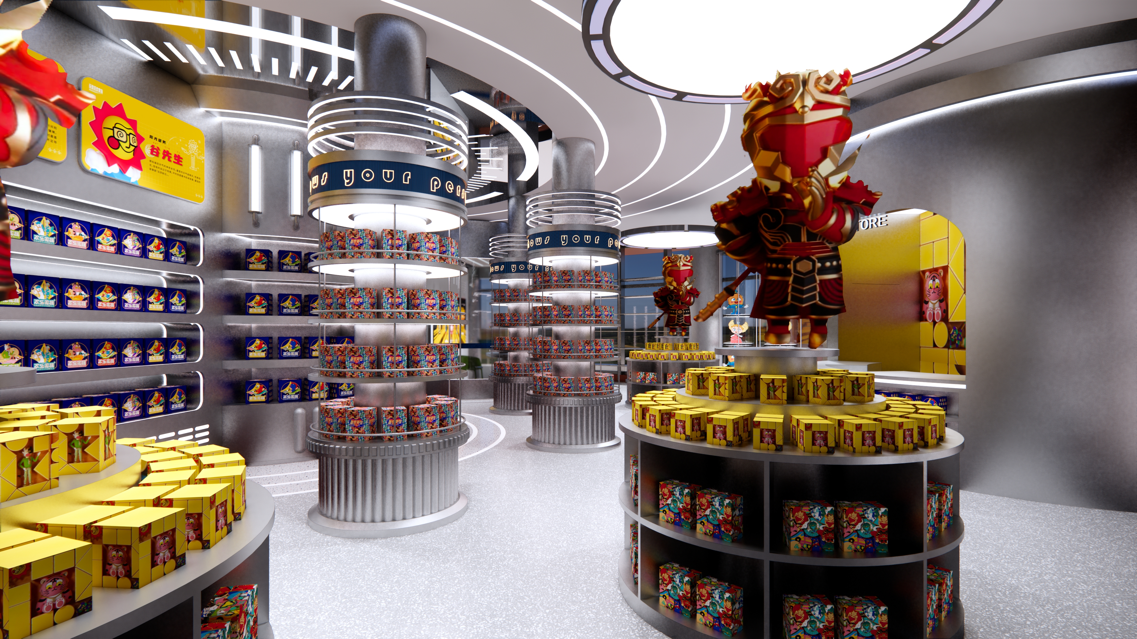 未来感主题商店——商业空间设计-2