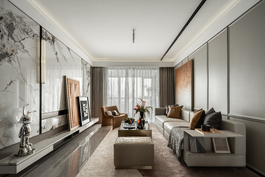 华发峰景湾 129 样板间丨中国郑州丨万景百年室内设计-15