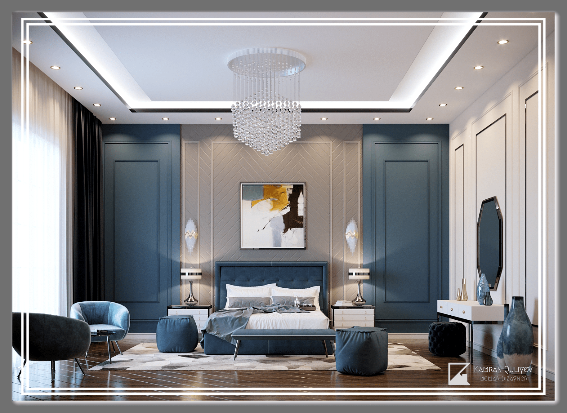 卧室室内设计方案丨阿塞拜疆丨Kamran Guliyev-19