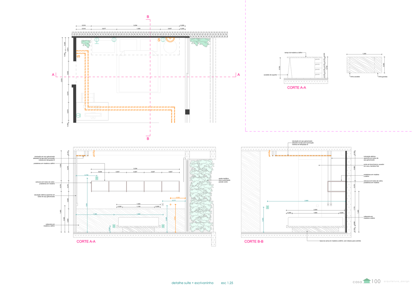 带隔断的公寓丨巴西圣保罗丨Casa100 Arquitetura-58