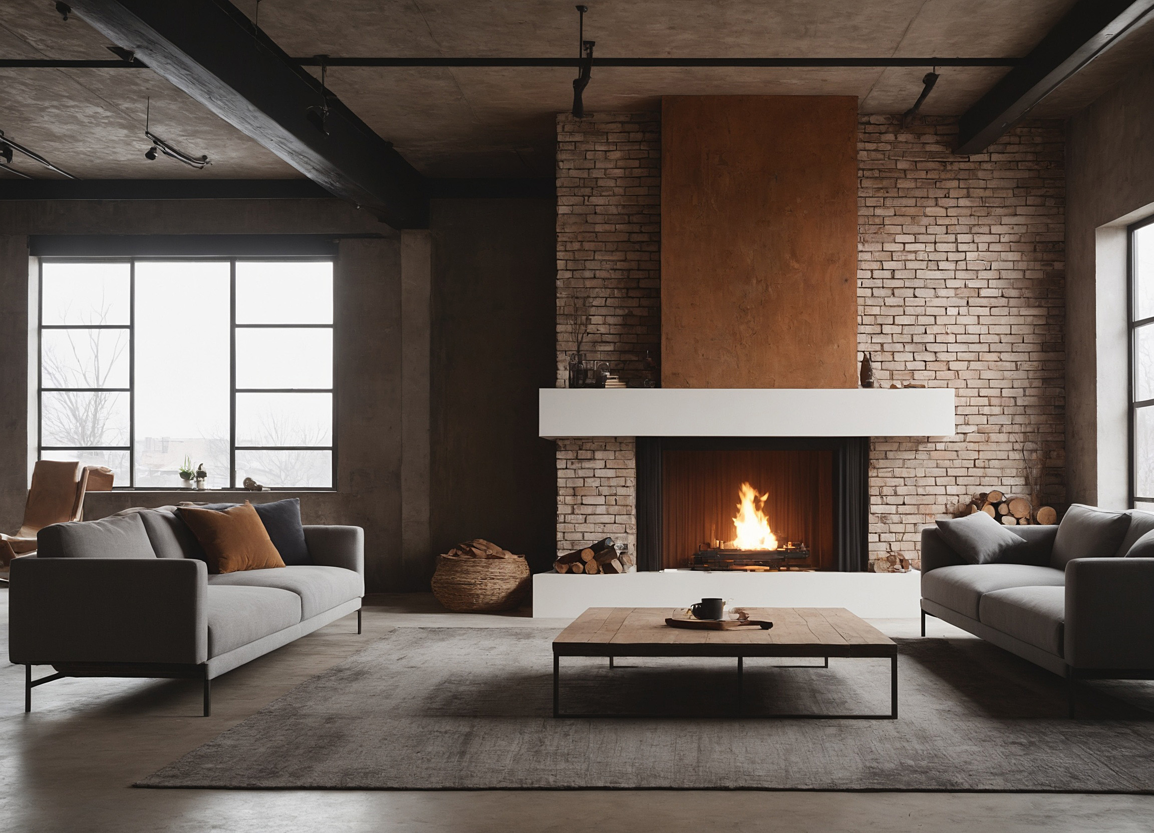 废弃厂房爆改工业风民宿意境空间-8