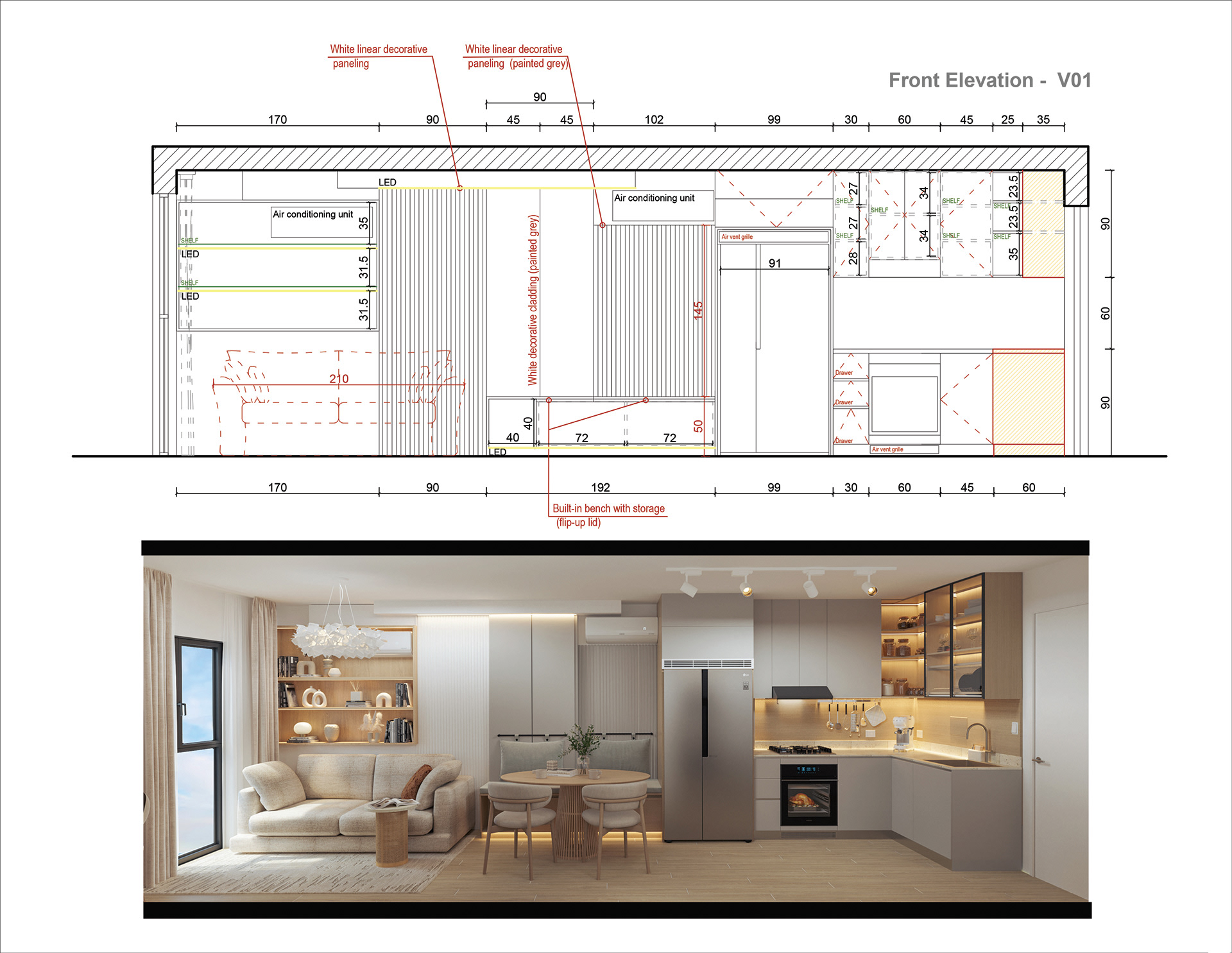 Compact Apartment Design in Panama – Custom Interiors-36