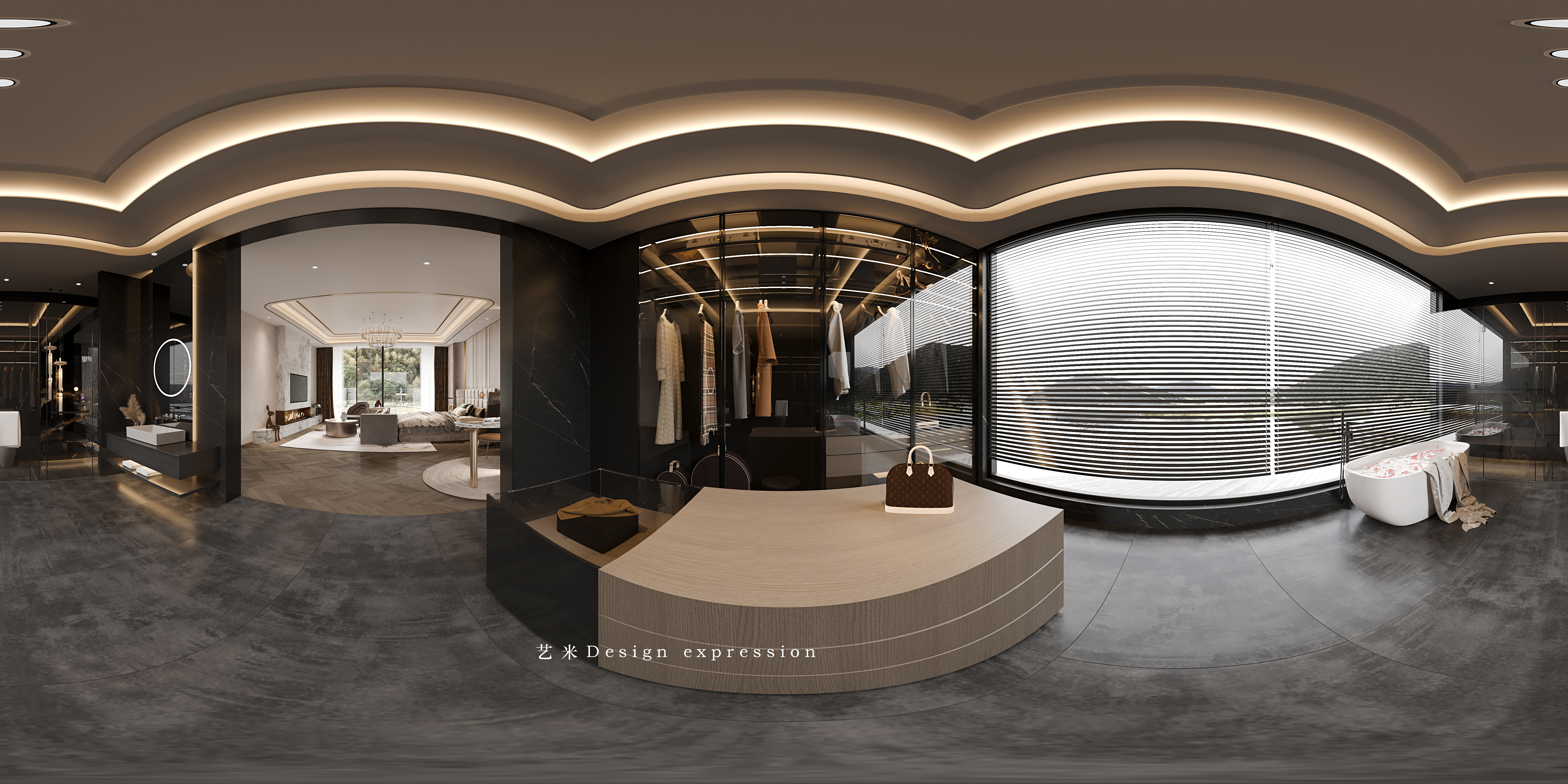 轻奢平层-艺米效果图-5