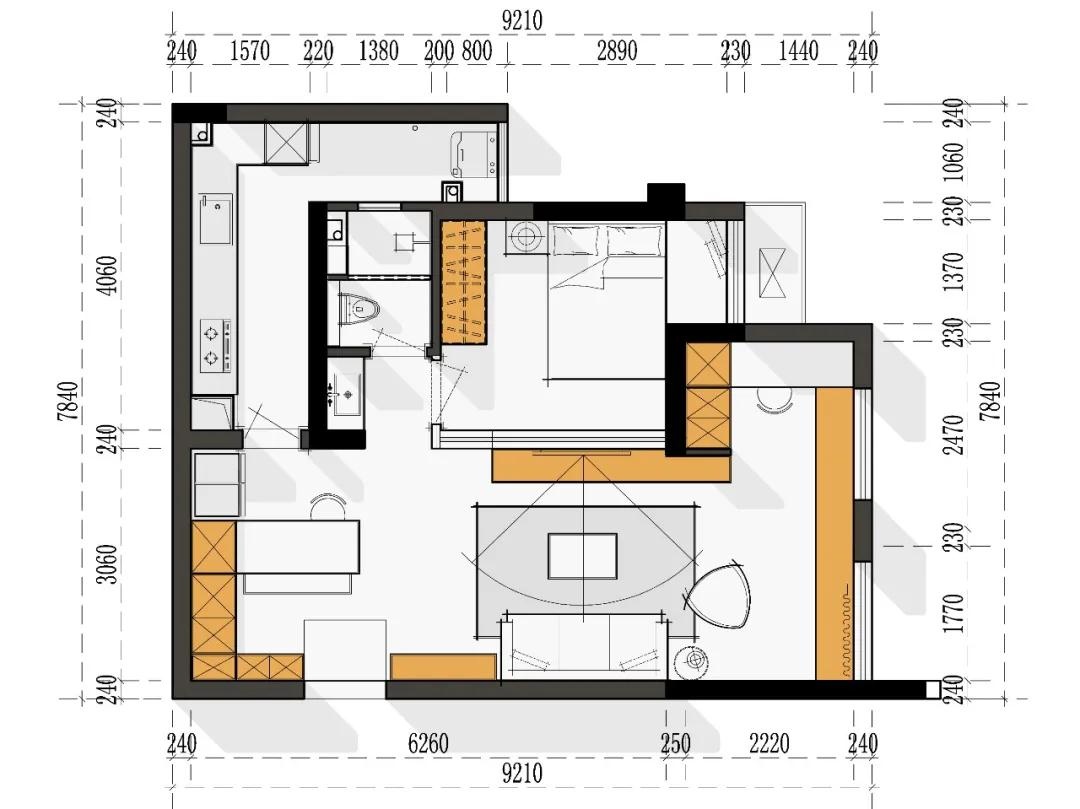 新欧鹏教育城小户型设计丨素朴设计·李和勇,肆月软装·大王-14