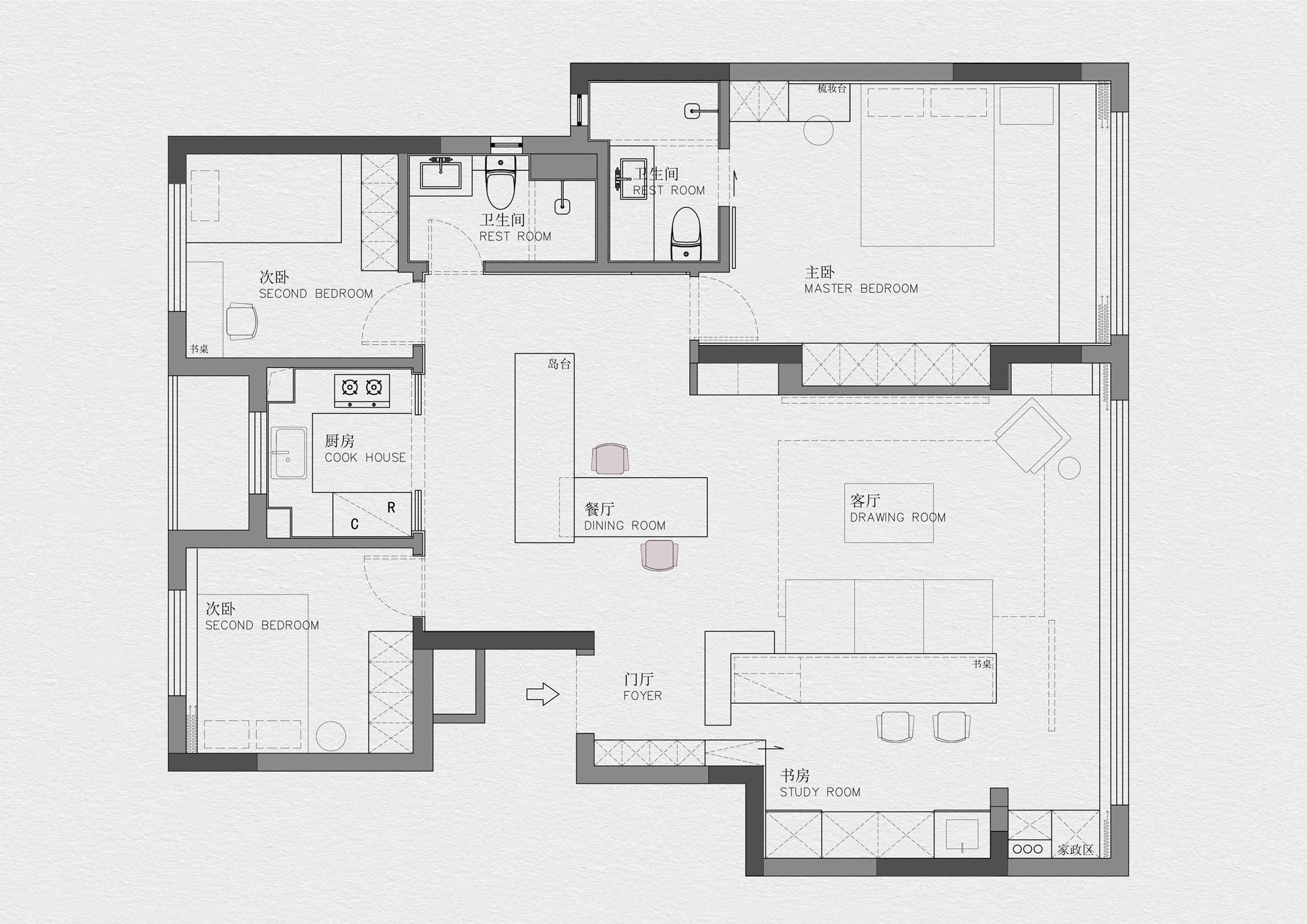 留白·私宅 ，浔岚 黑白灰的纯粹之美-21