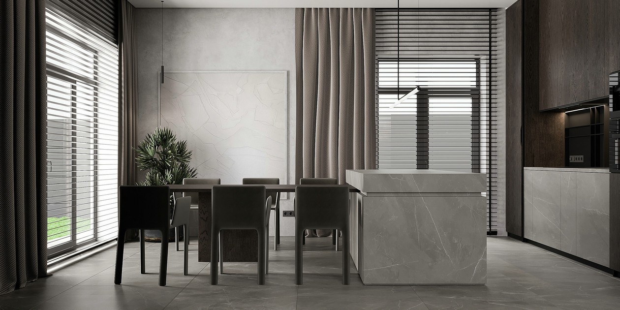 乌克兰基辅350㎡住宅设计 超有设计感！-7