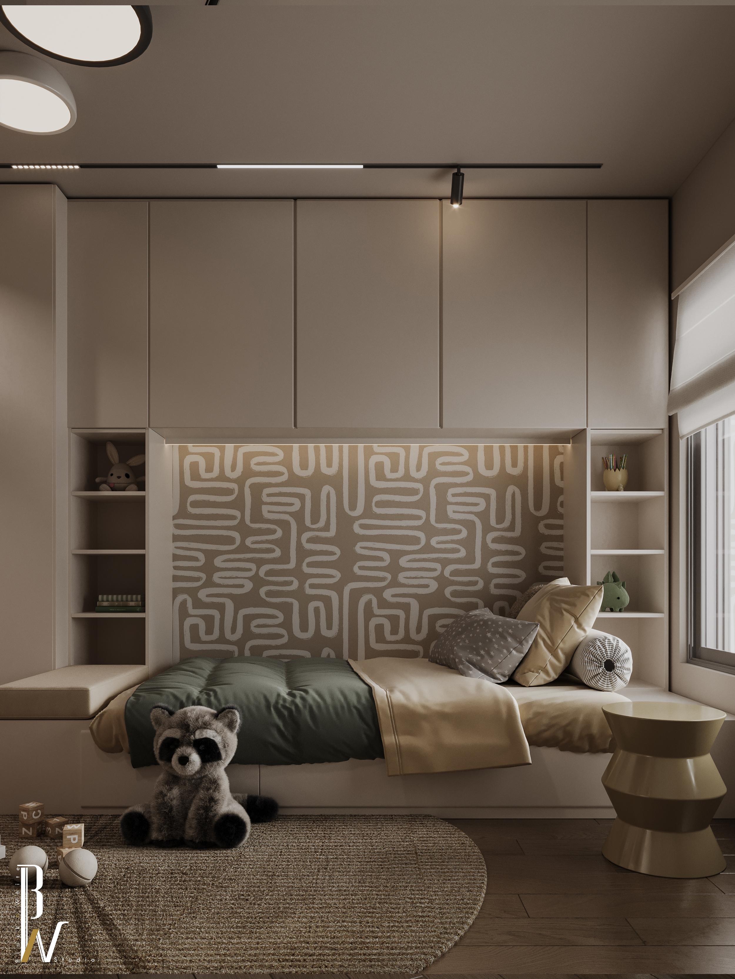 儿童房设计丨波兰丨Black N White-16