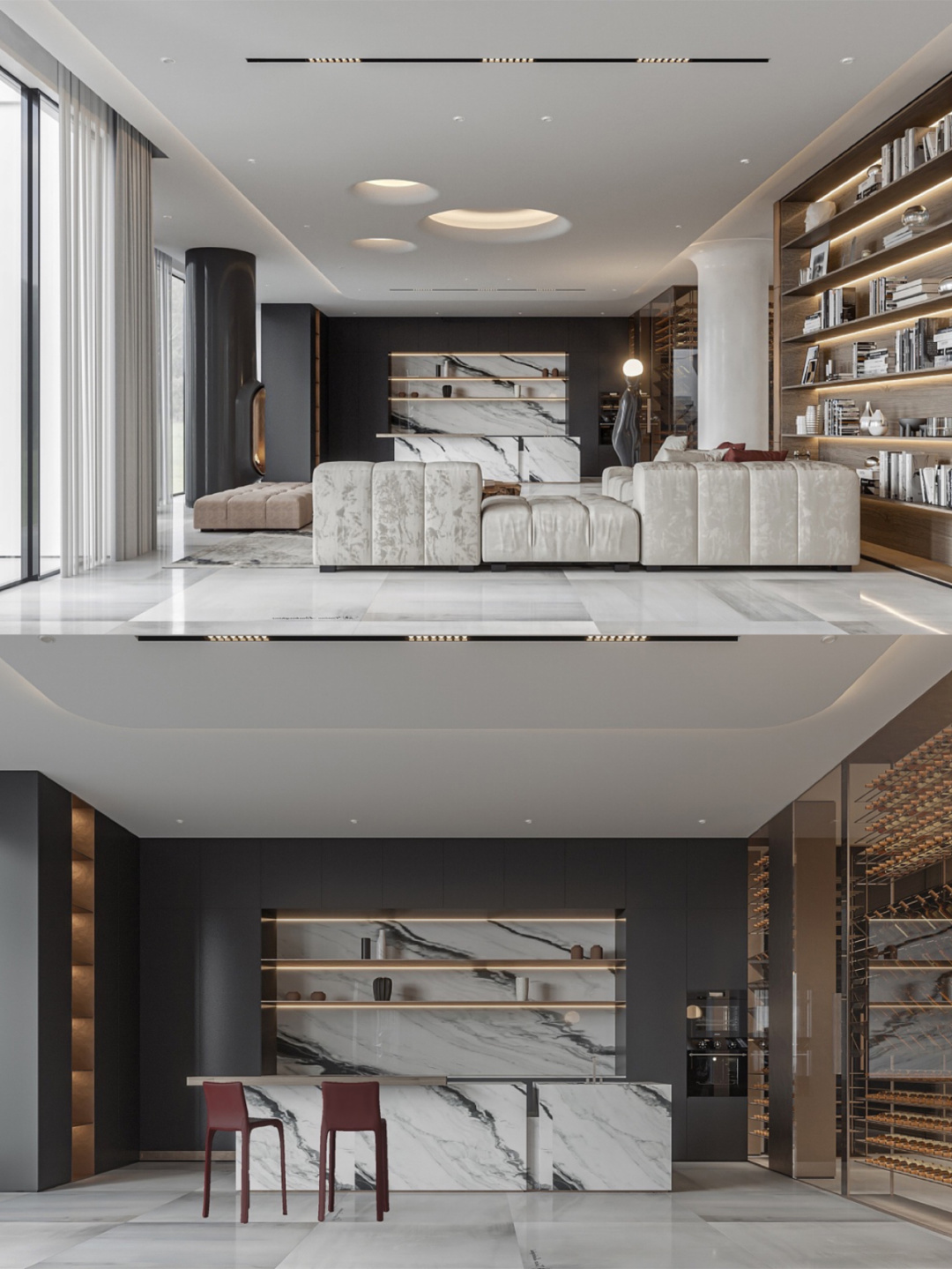 500 方大别墅多功能区设计-8