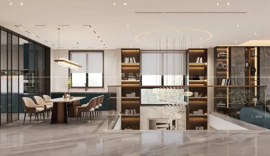 《雁鸣墅语》现代轻奢联排别墅丨青马别墅设计-25