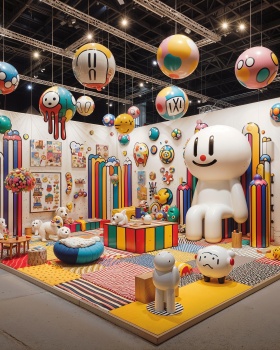 Exhibition stand TAKASHI MURAKAMI ai booth