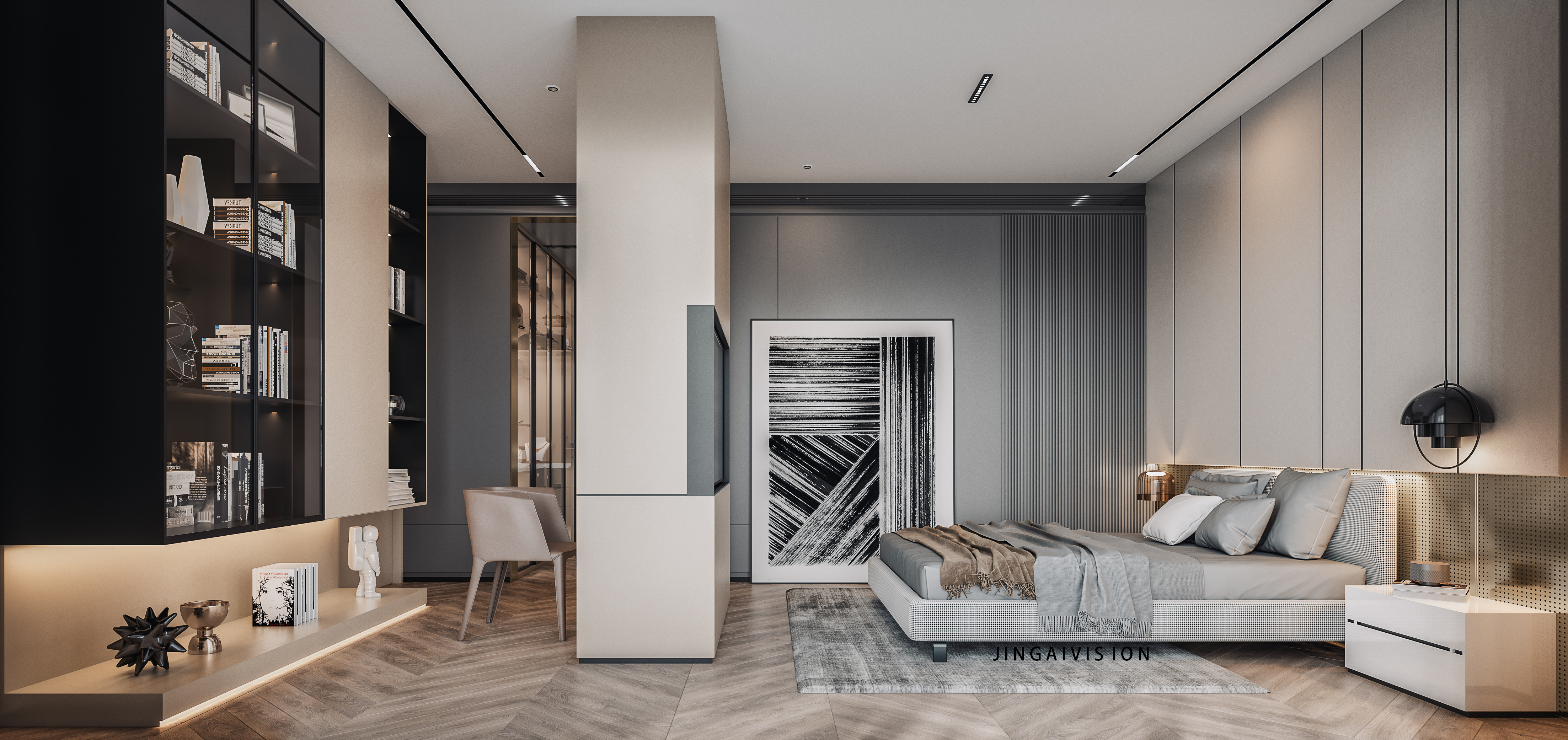 现代轻奢平层-15