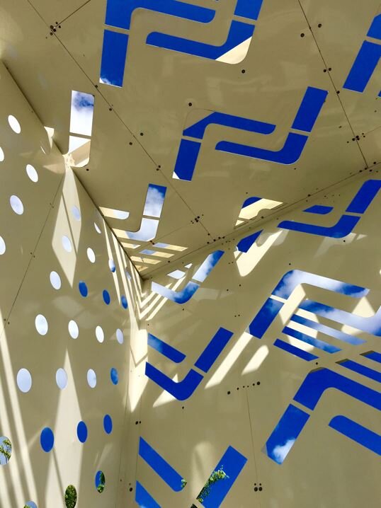 margaritas perforated swimming pool roof FUSTER   Architects-3