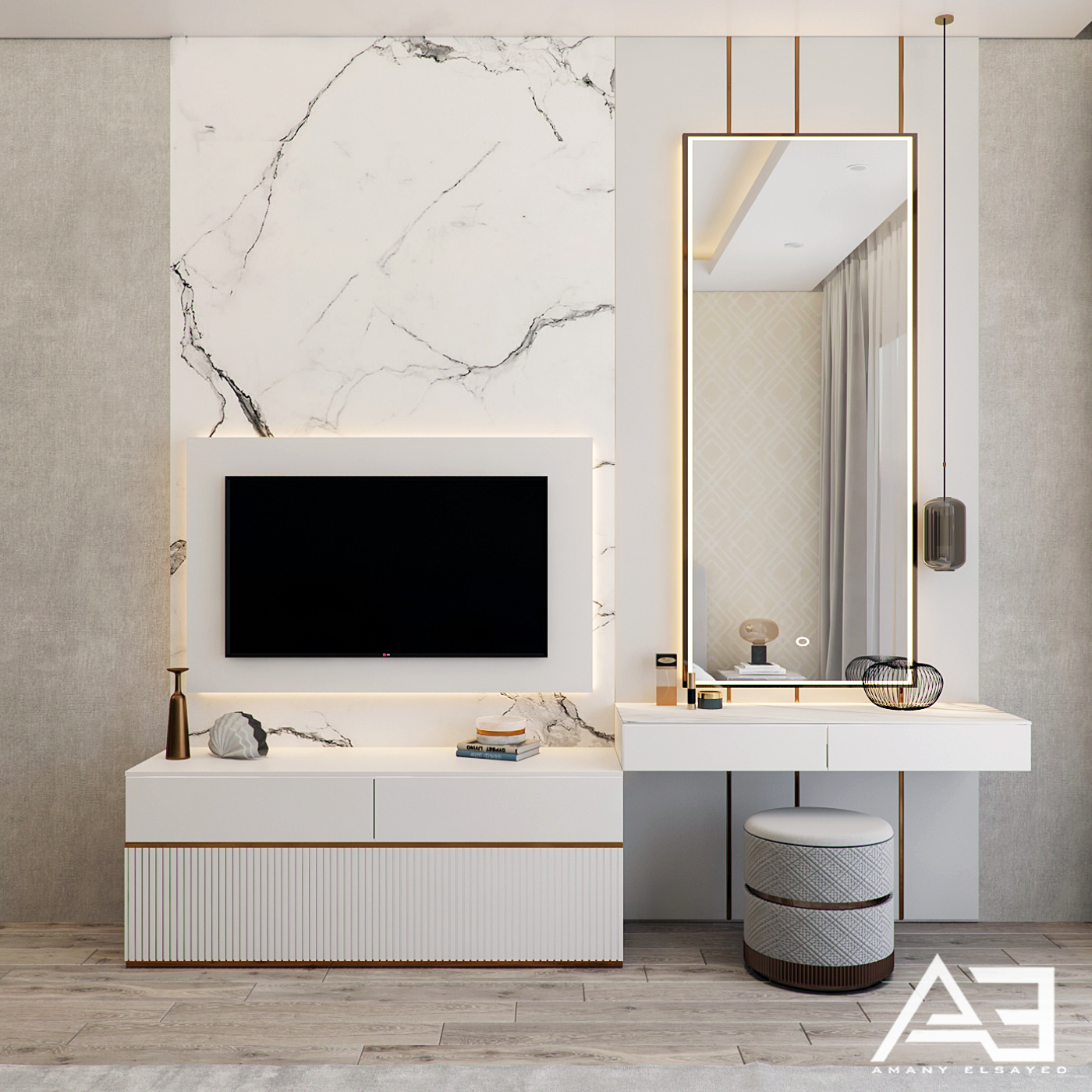 酒店套房设计丨沙特阿拉伯丨Amany ELsayed-5