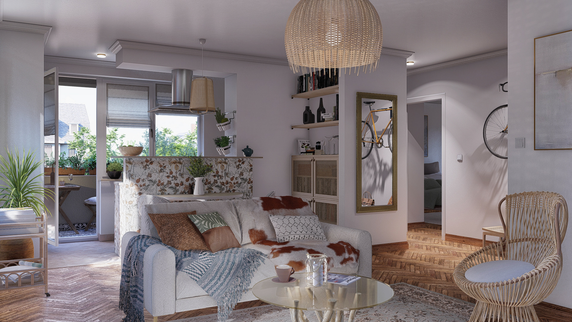 Rustic Boho Apartment 室内设计丨贝尔格莱德-5