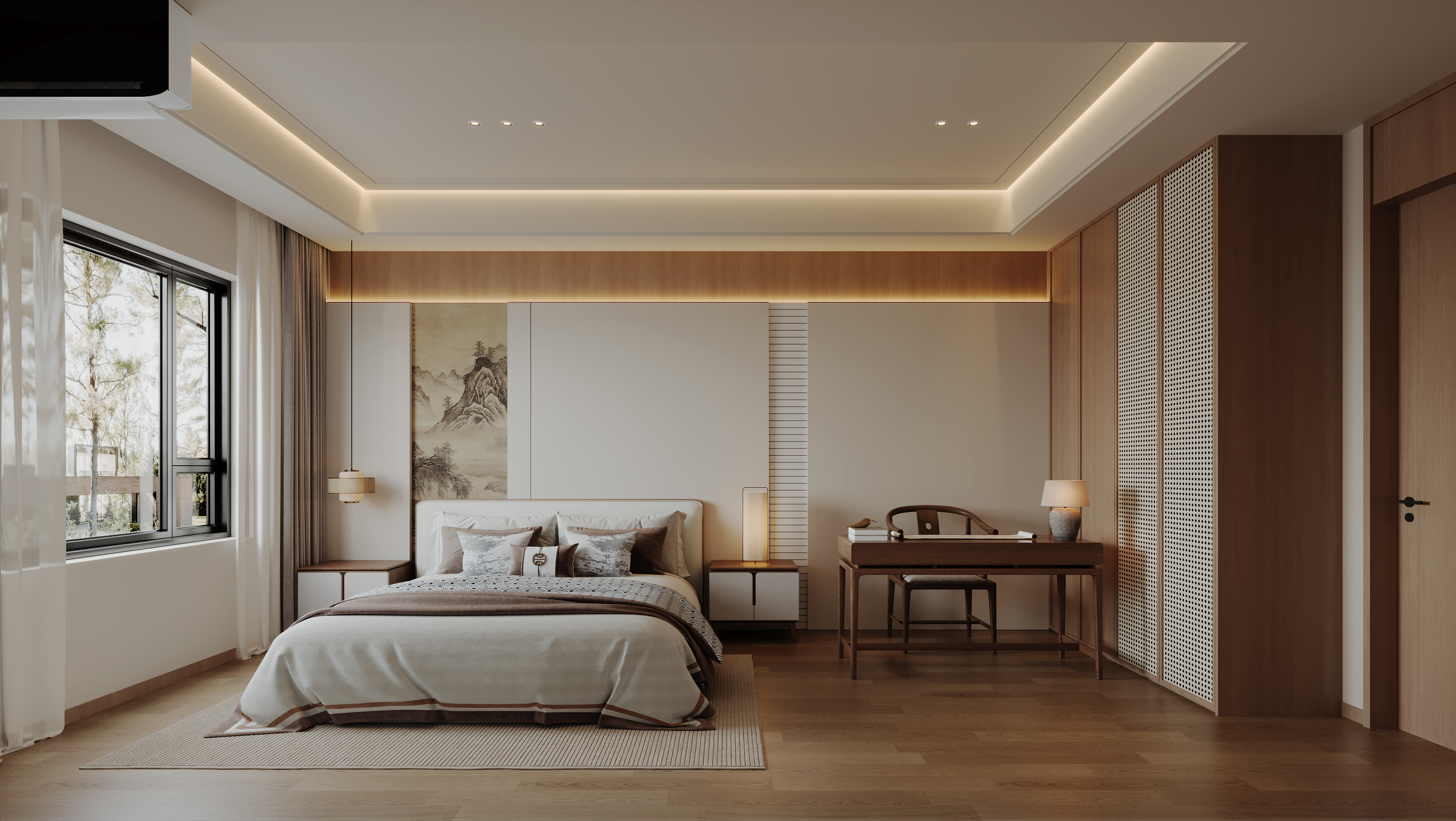 宋氏美学客餐厅卧室效果图表现-0