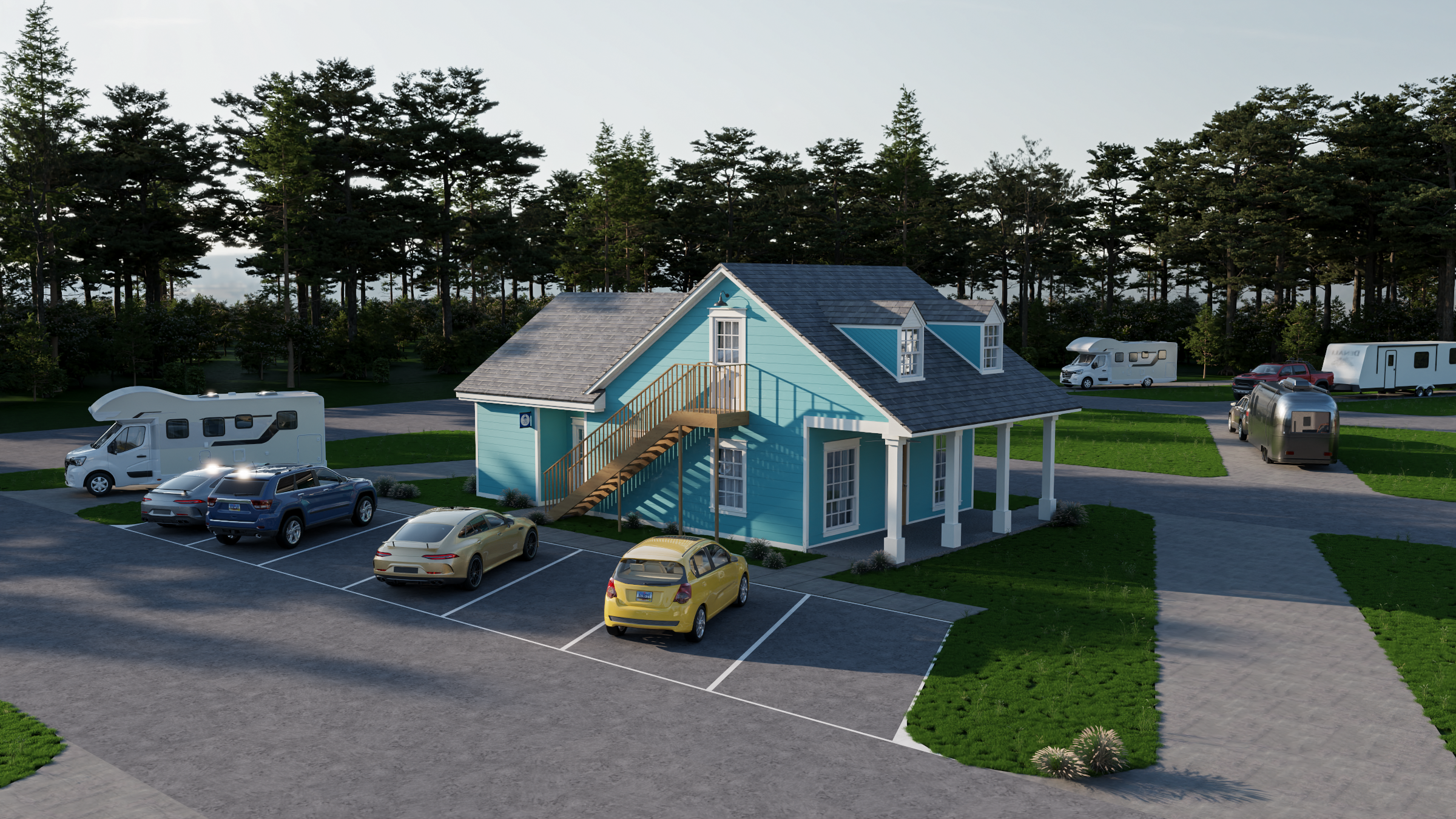 RV 公园洗衣房,洗手间建筑-5