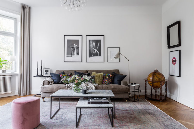 斯德哥尔摩优雅白色室内设计项目丨瑞典斯德哥尔摩-9