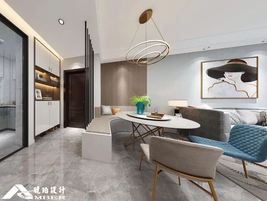 中央花园 95㎡现代轻奢三室空间，优雅设计与实用性的完美平衡-40