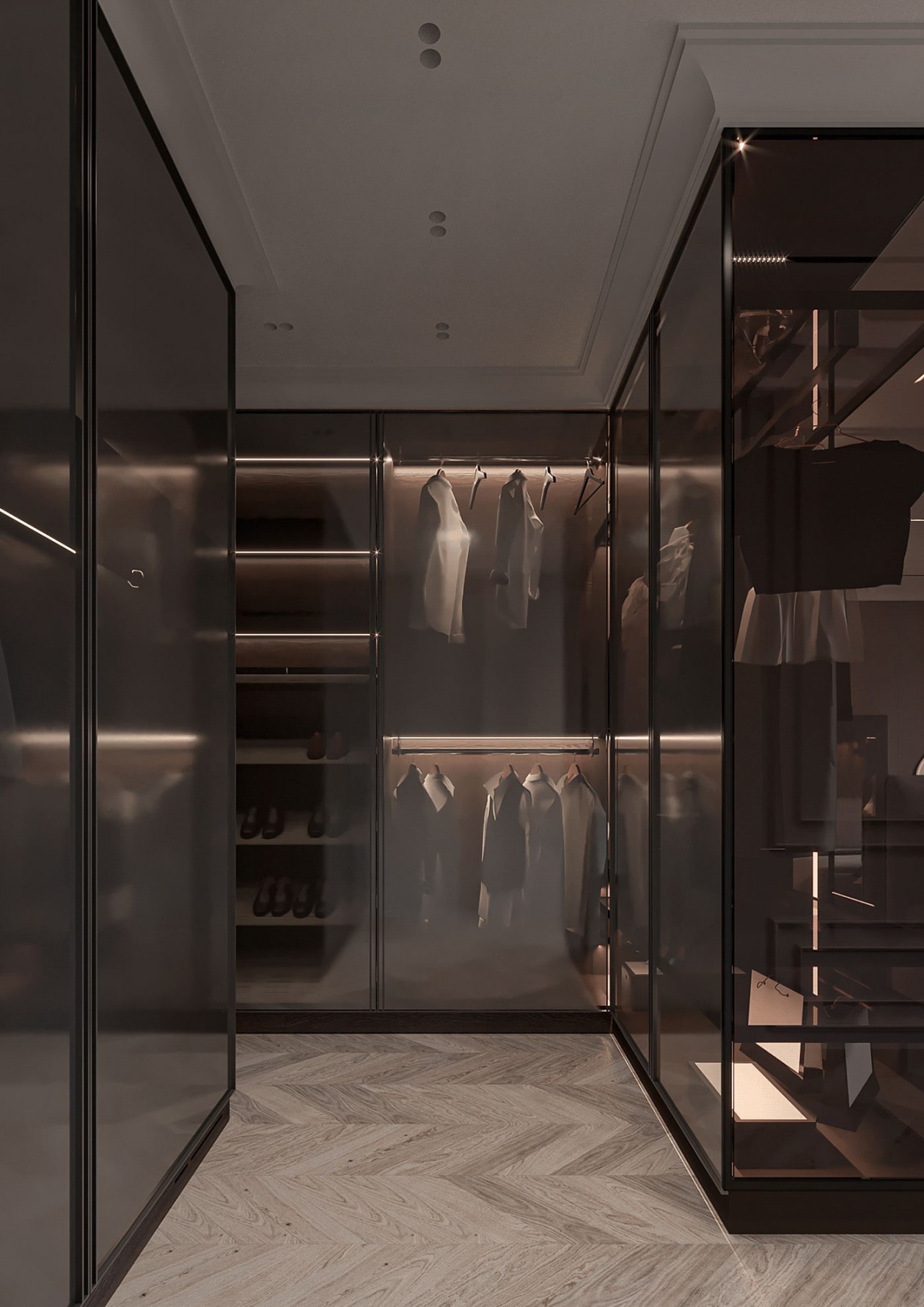 106㎡高级灰色系简约风公寓设计-17