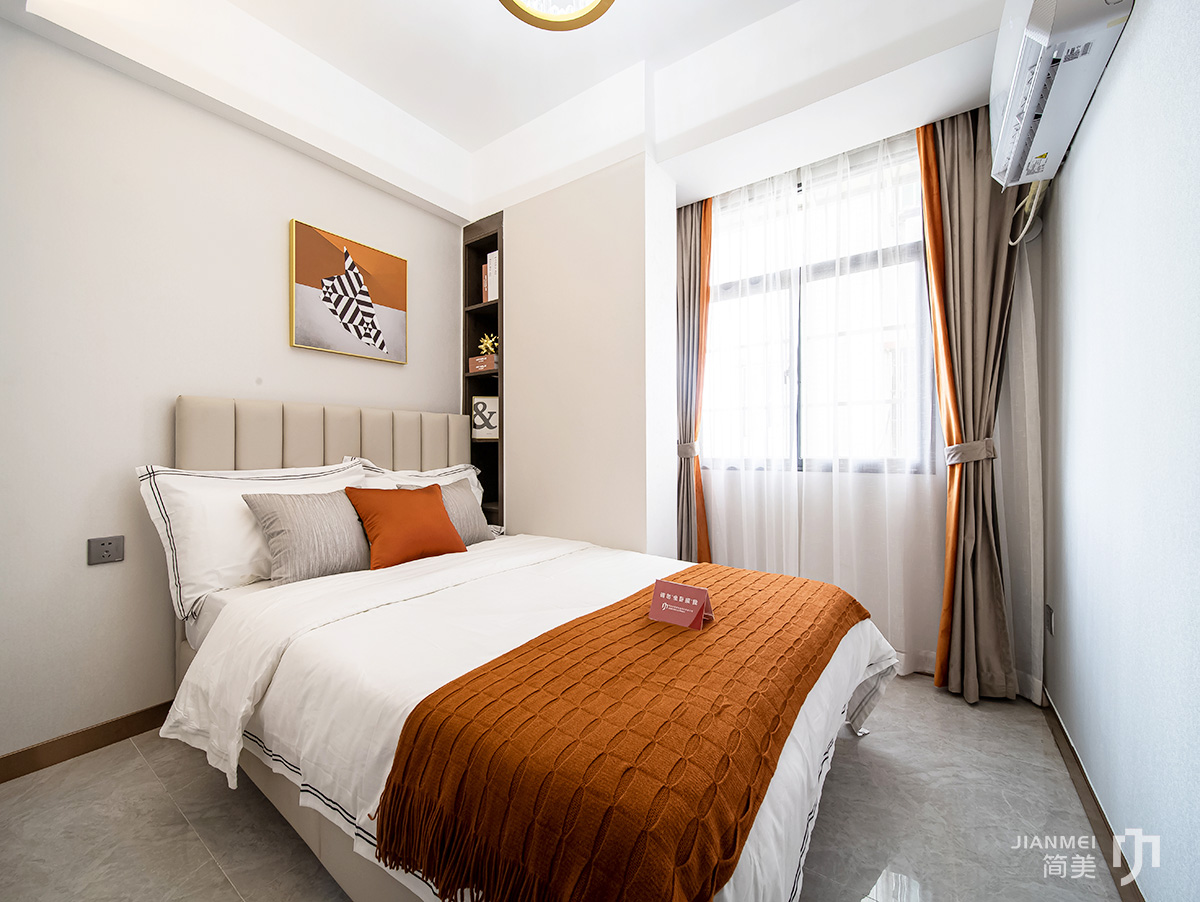 60m²北欧轻奢风三房两厅，橙黄温暖空间-6