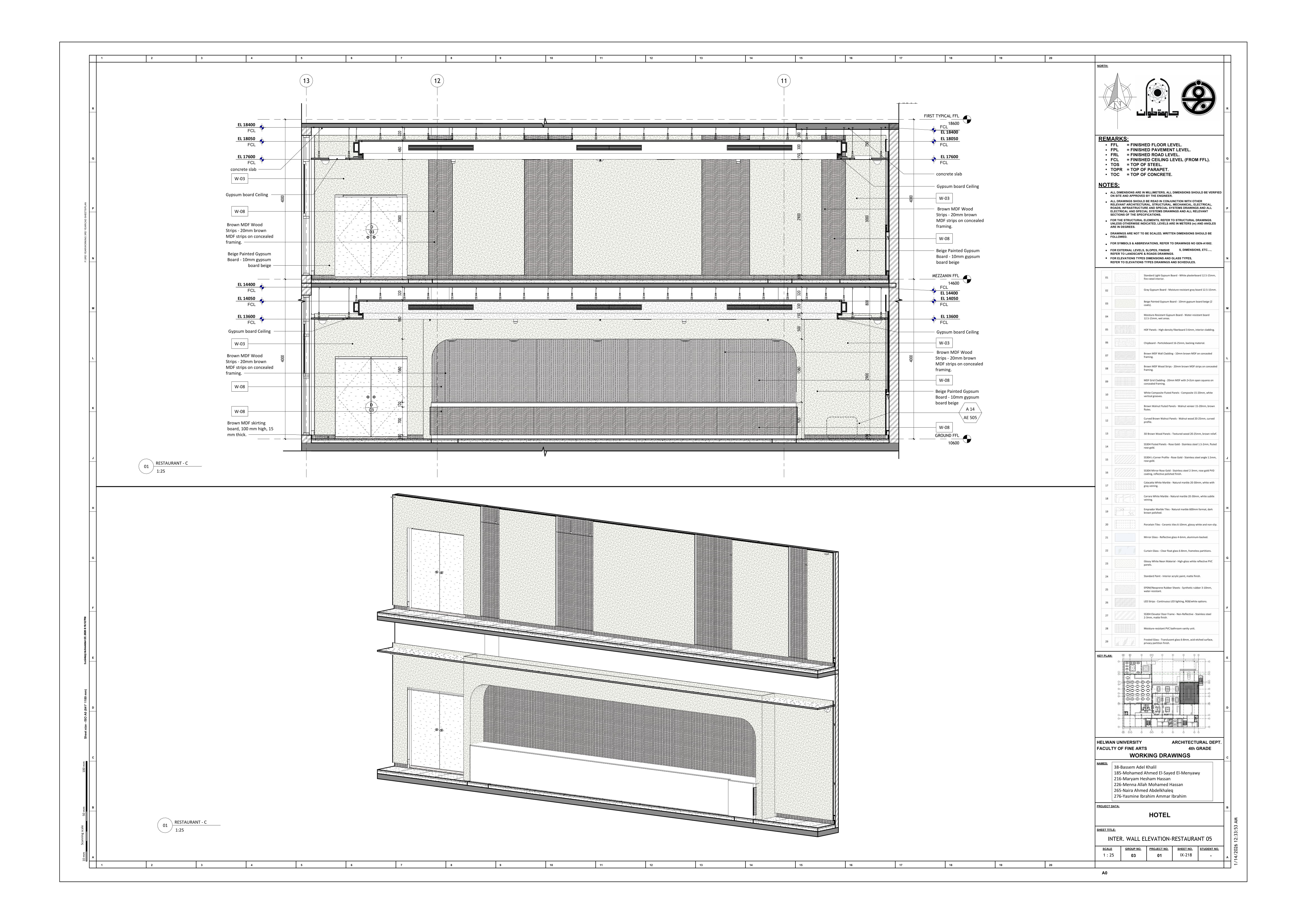 Blue Hotel | 3-Star Hotel Working Drawings-89