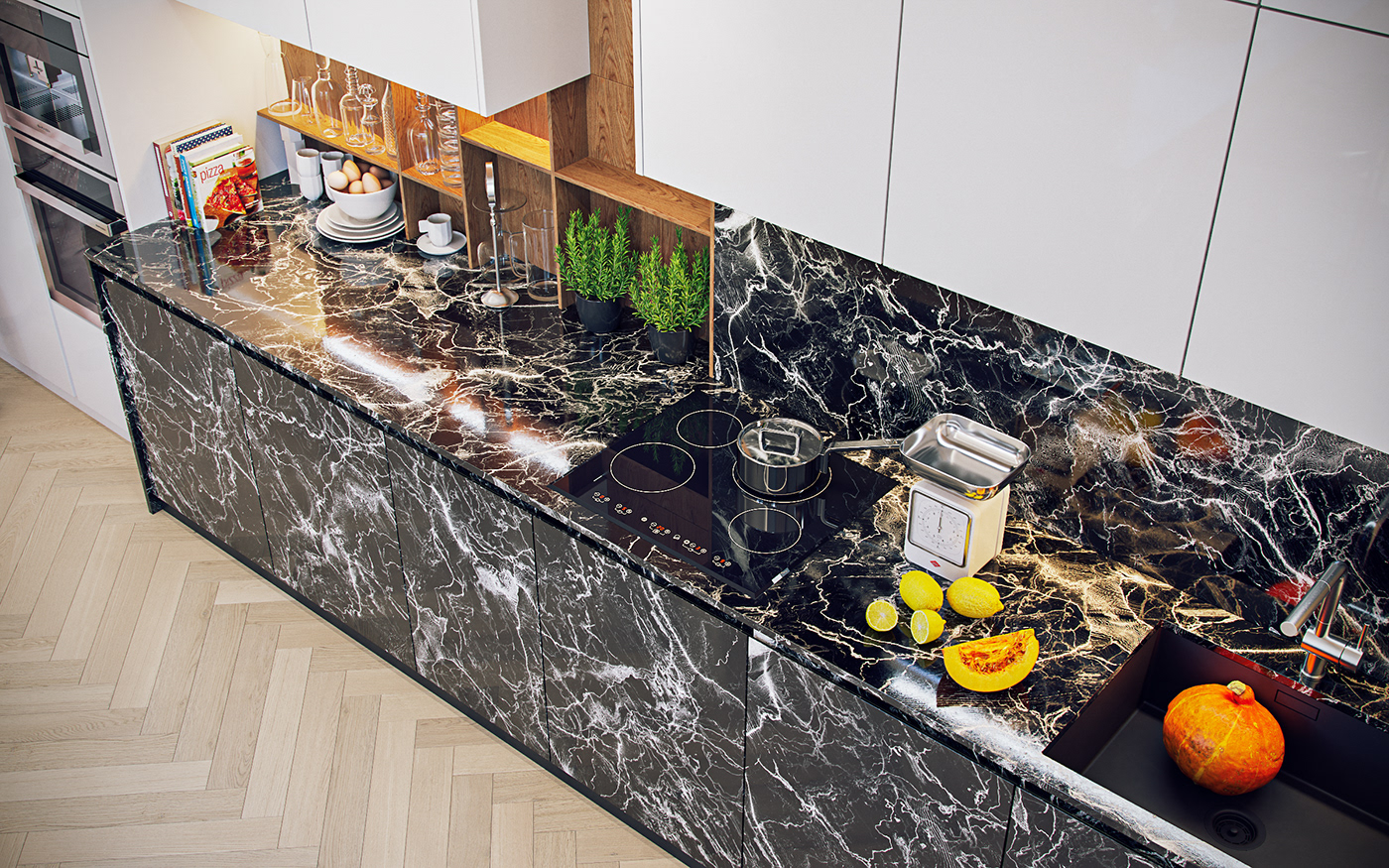 现代厨房客厅设计-10