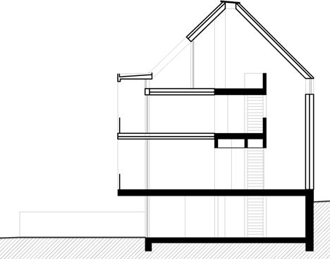 Stuttgart house by (se)arch with shingle-clad walls and an art gallery-35