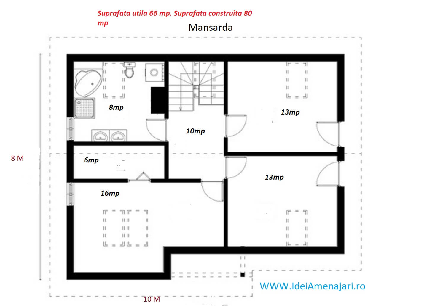 加拿大式带阁楼和车库的小房子设计项目-19
