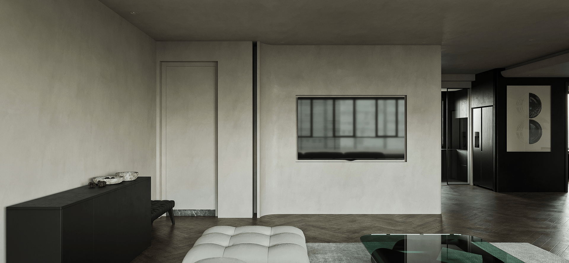 灰色系空间设计 这质感太棒了吧！-1