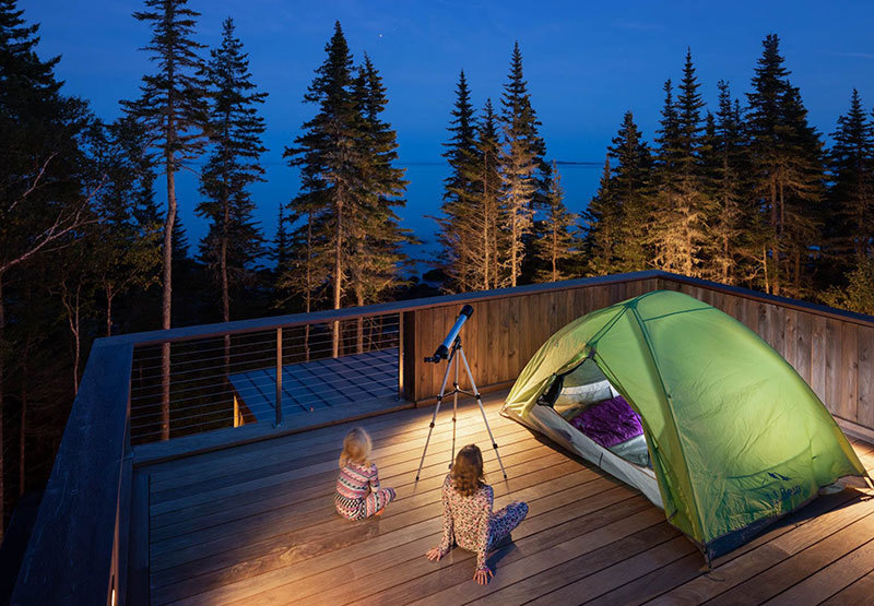 Maine 国家森林公园中的现代生态设计木屋-19