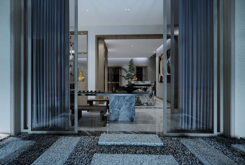 回字形中式庭院别墅设计-12