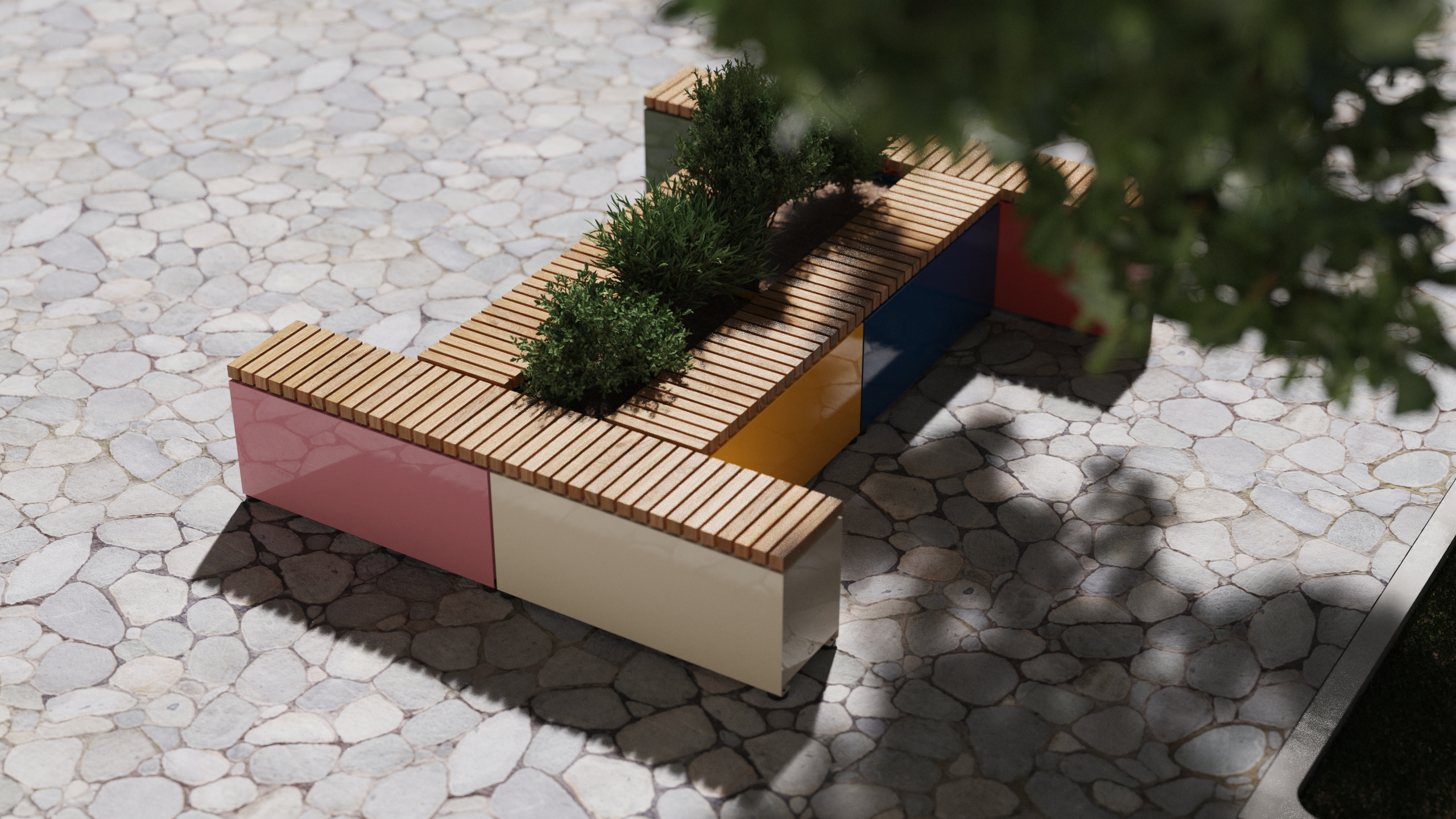 BROK 户外长椅和花盆-30