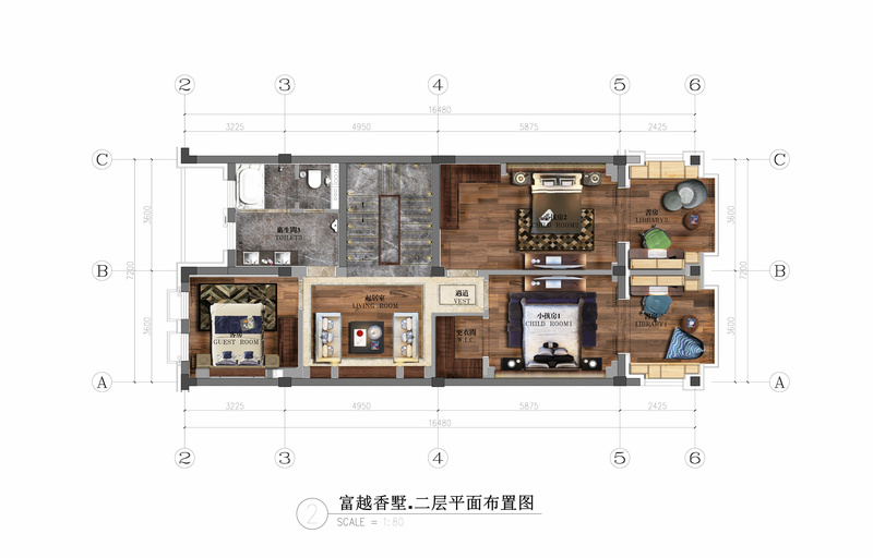 富越·香墅私宅室内装饰设计工程-32