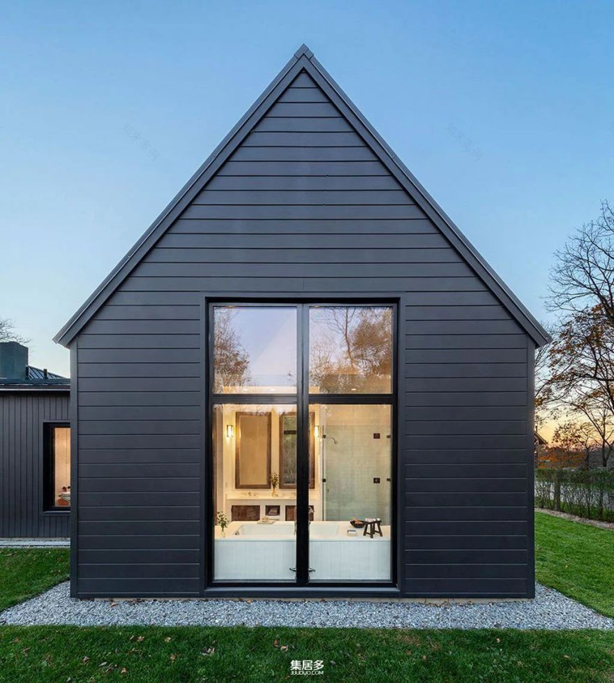 纽约州北部现代黑色小屋设计丨美国纽约-21