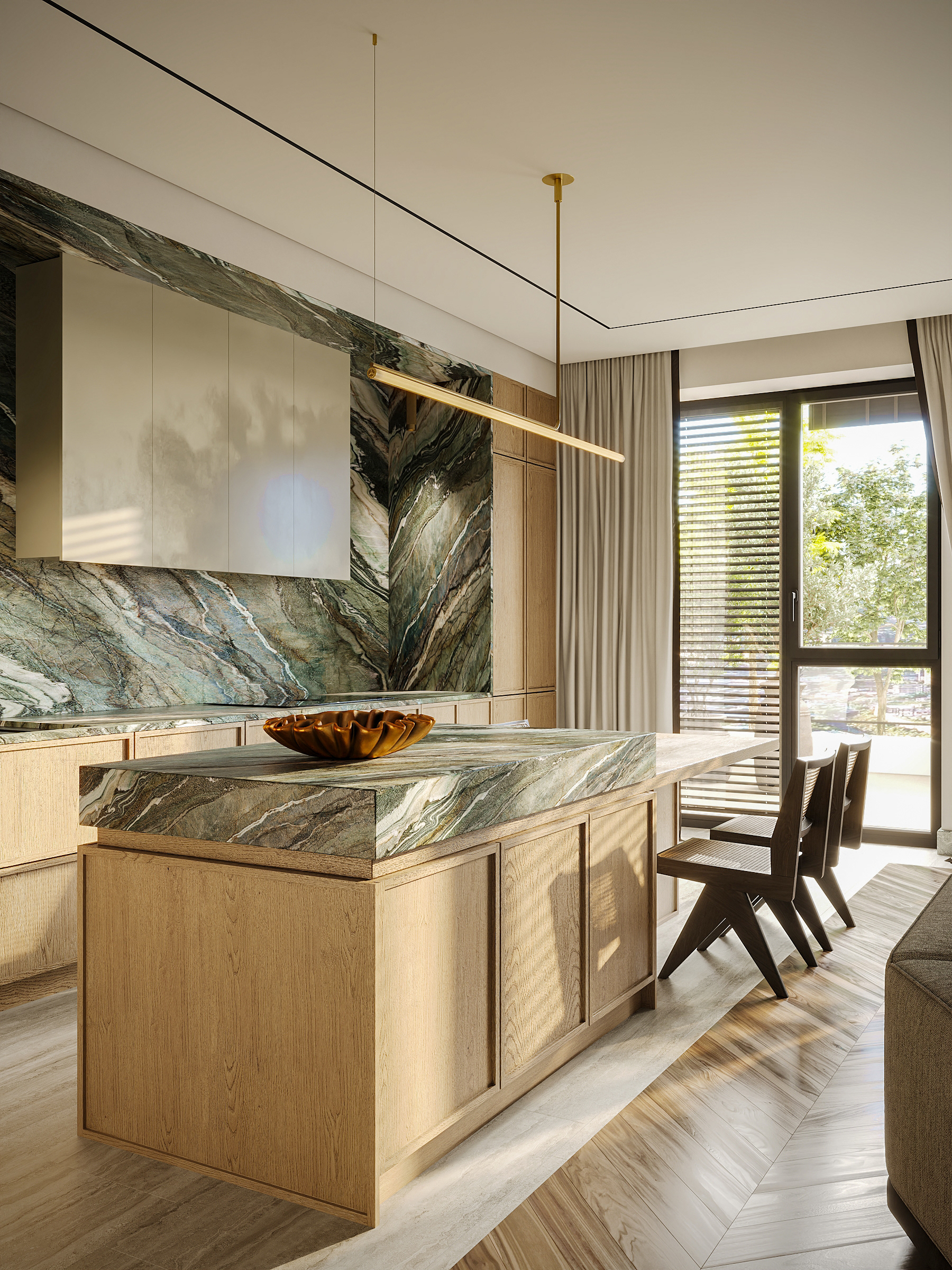 Living room and kitchen / Aura Interiors-1