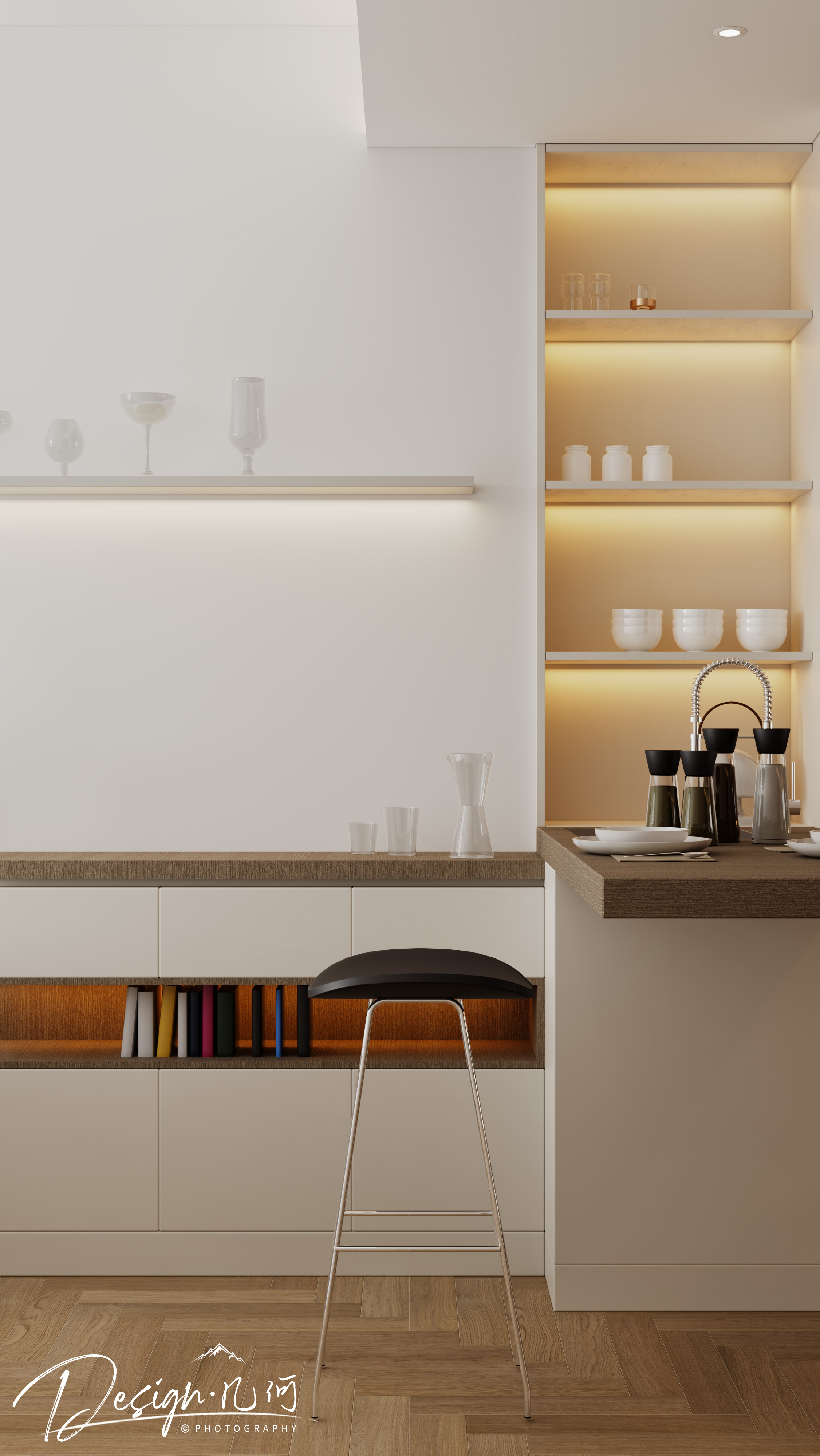 几何空间视觉表现 | 绿地内森庄园现代客餐厅-23