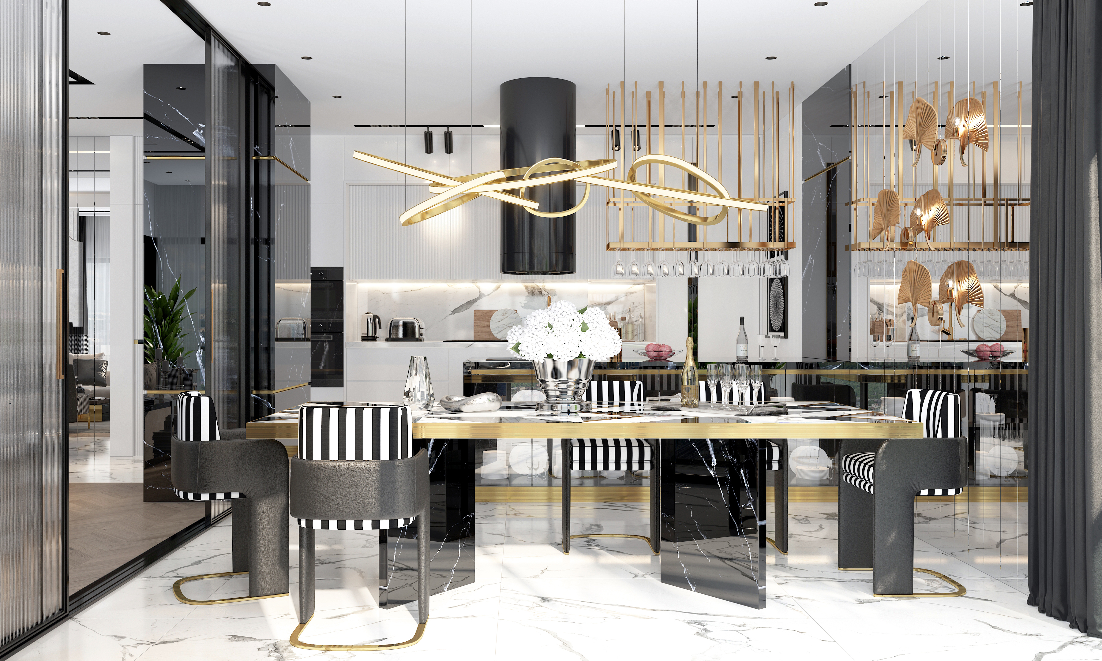 Black and white house-16