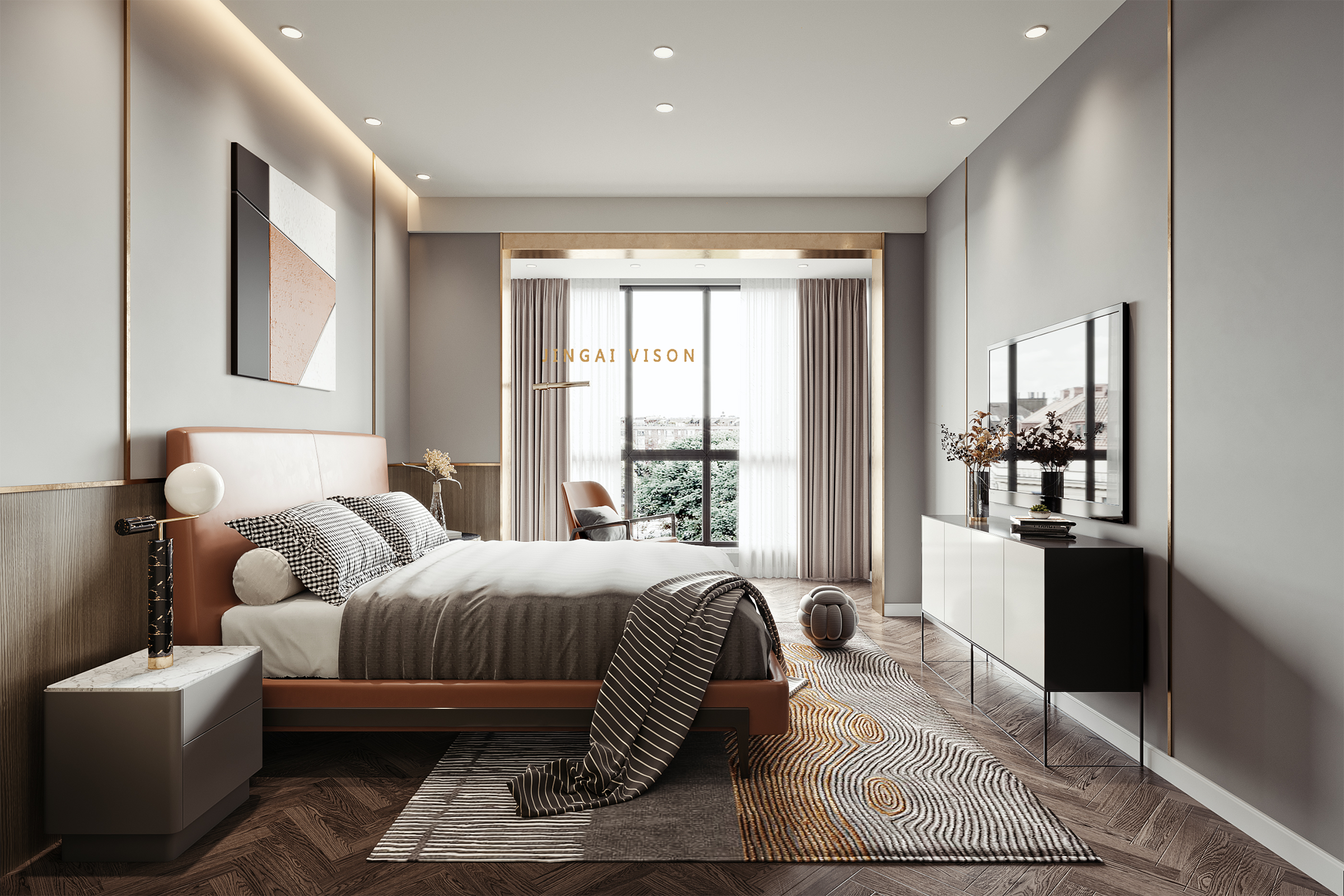 现代轻奢客厅-6