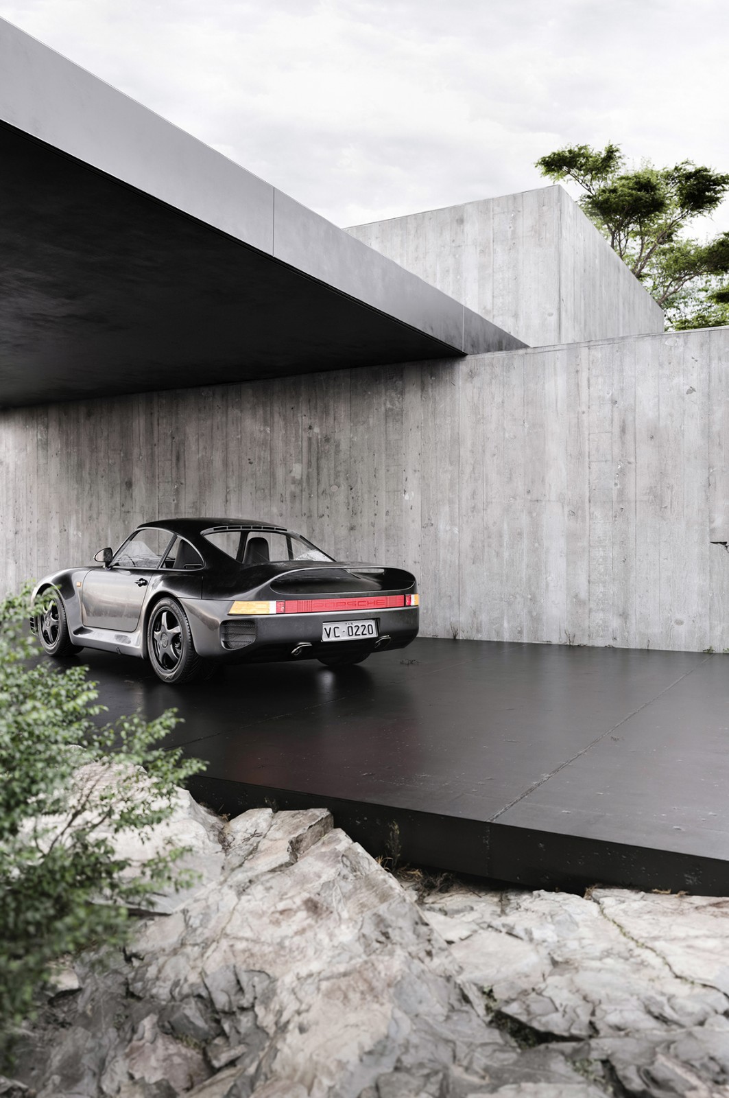 澳大利亚塔斯曼尼亚州现代简约灰黑调住宅-9