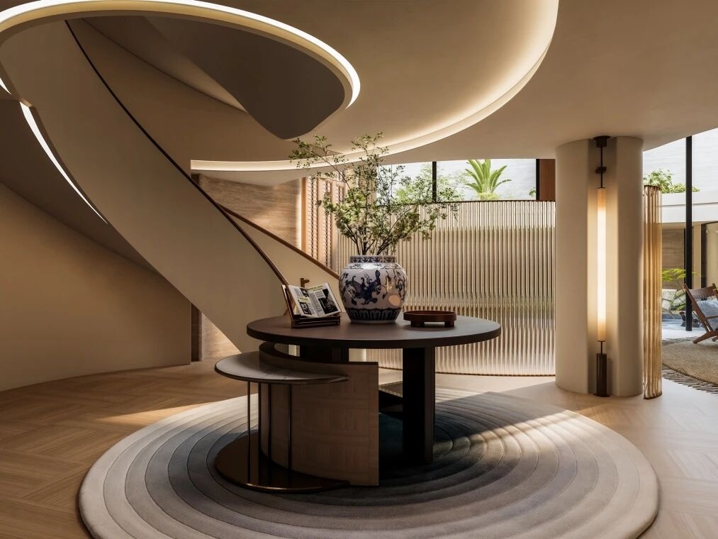 重庆紫檀庄园1300m²曲境别墅丨中国重庆丨美及空间设计-7