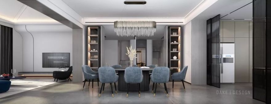 侯赫男操刀,720㎡现代极简溪岸艺墅-51