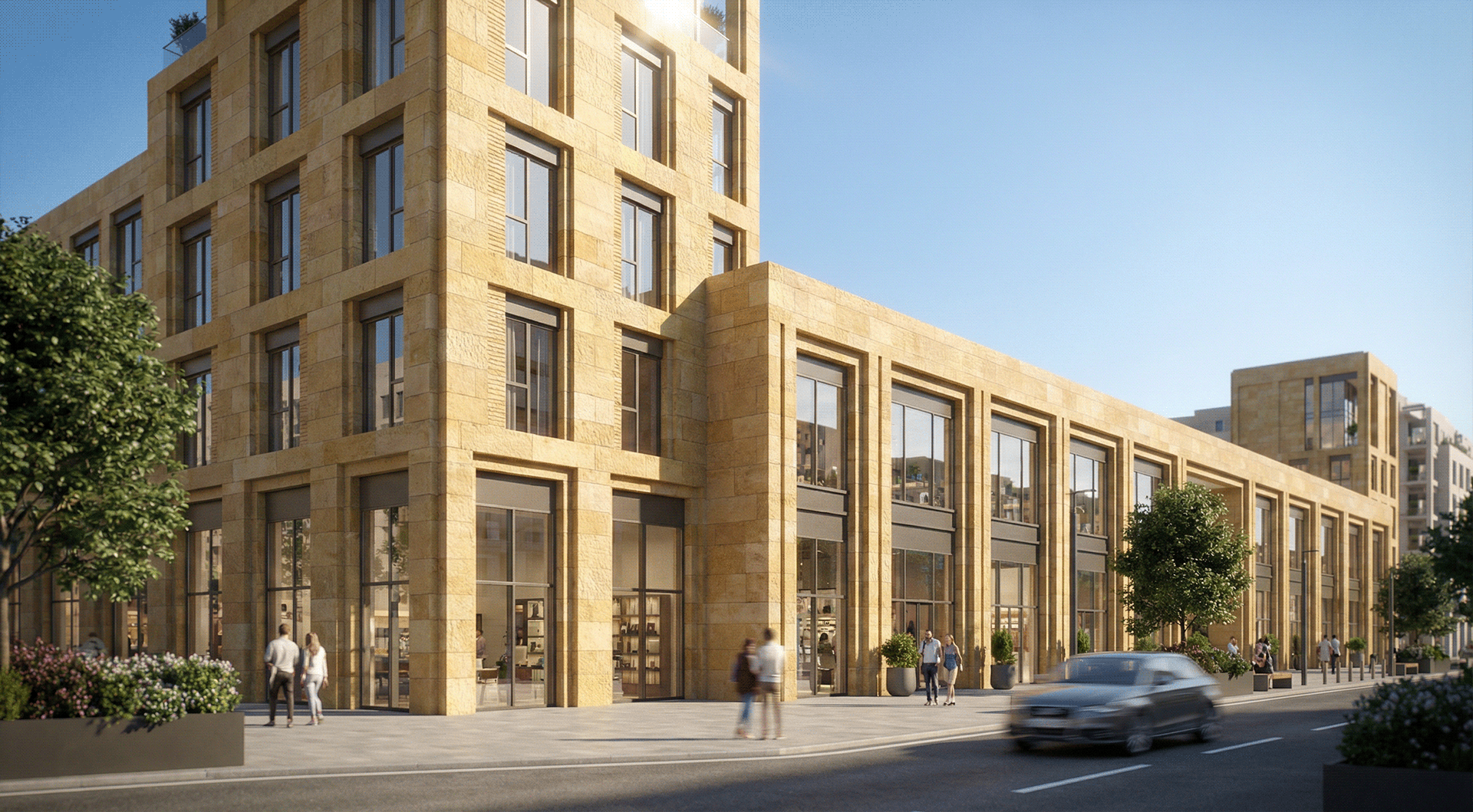 Mixed-Use Commercial Complex Rendering-3