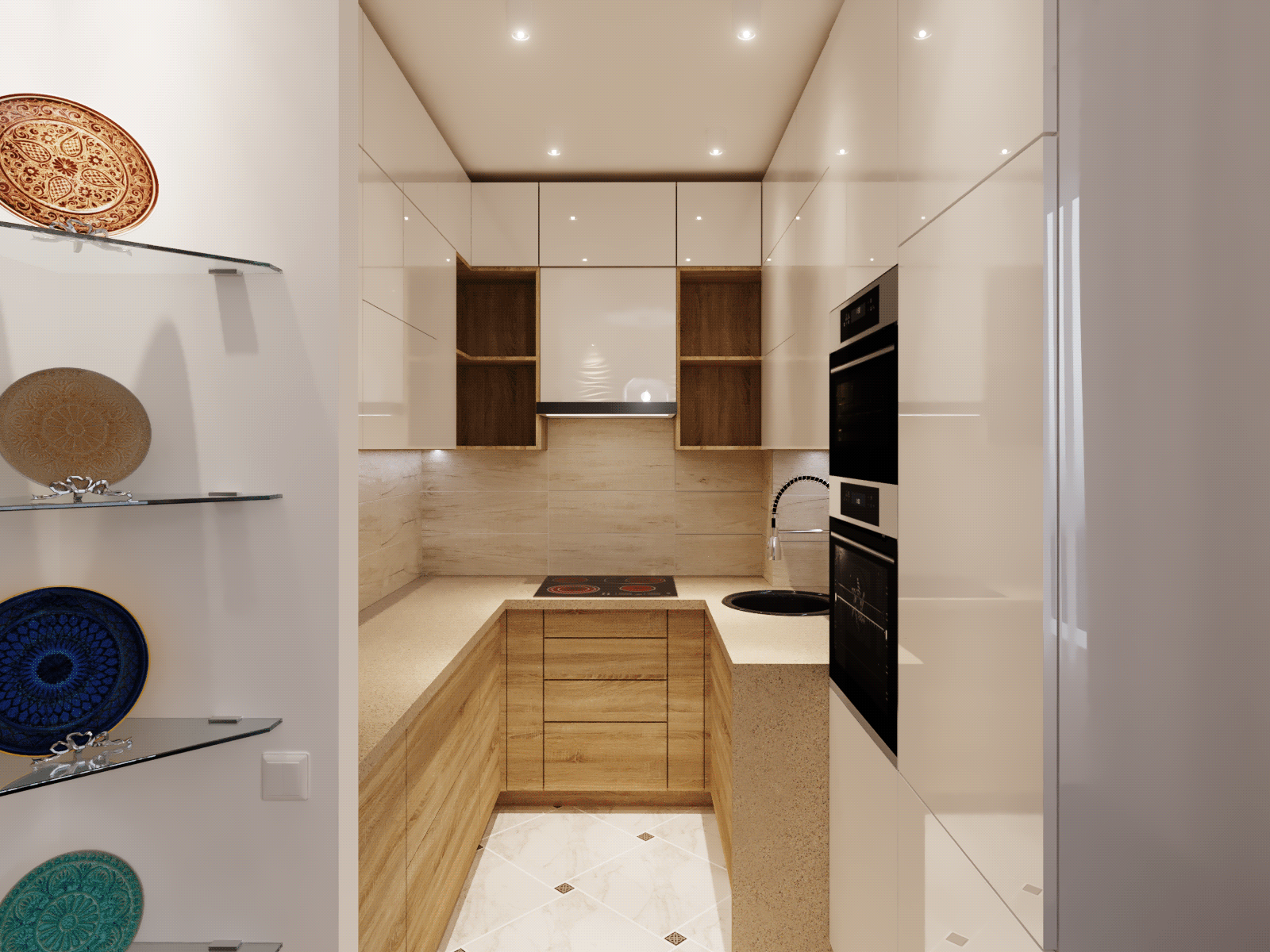 Интерьер кухни 13 кв/м.-5