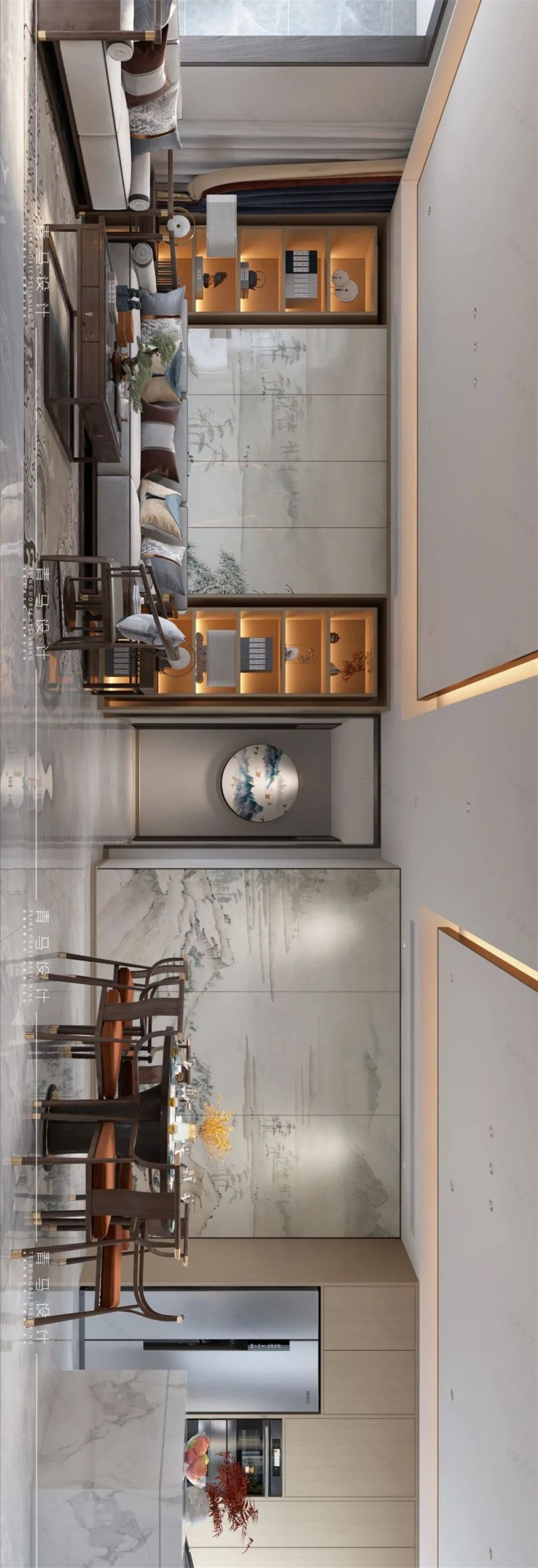 万科高新华府现代新中式底跃别墅丨青马别墅空间设计-46