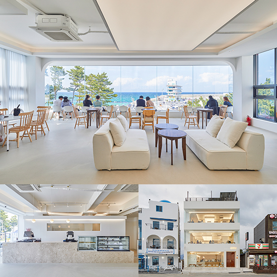 简约海洋风 160 平咖啡厅设计-1