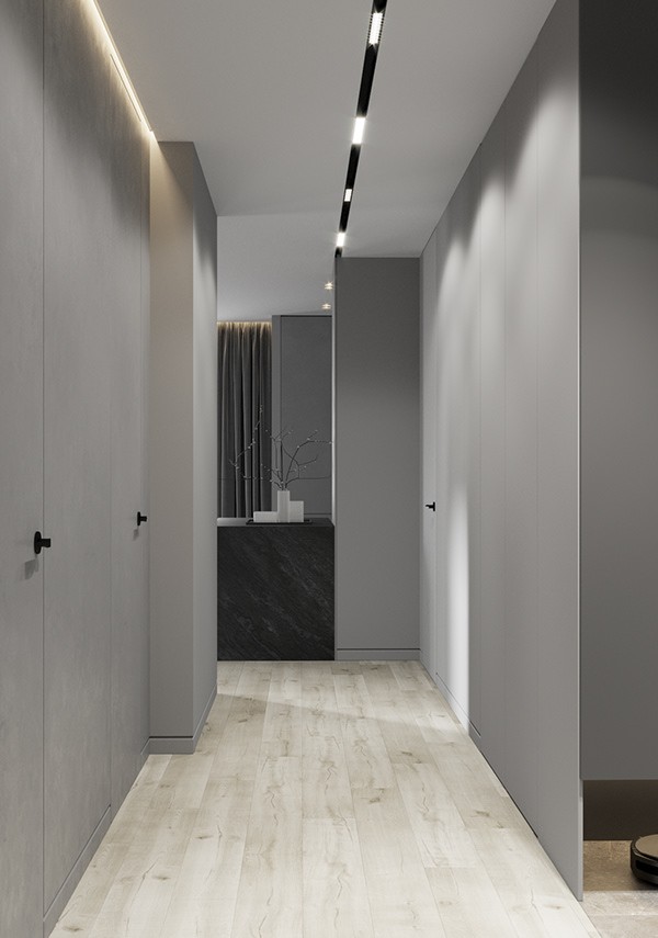 高级灰色系小空间公寓设计 超精致-1