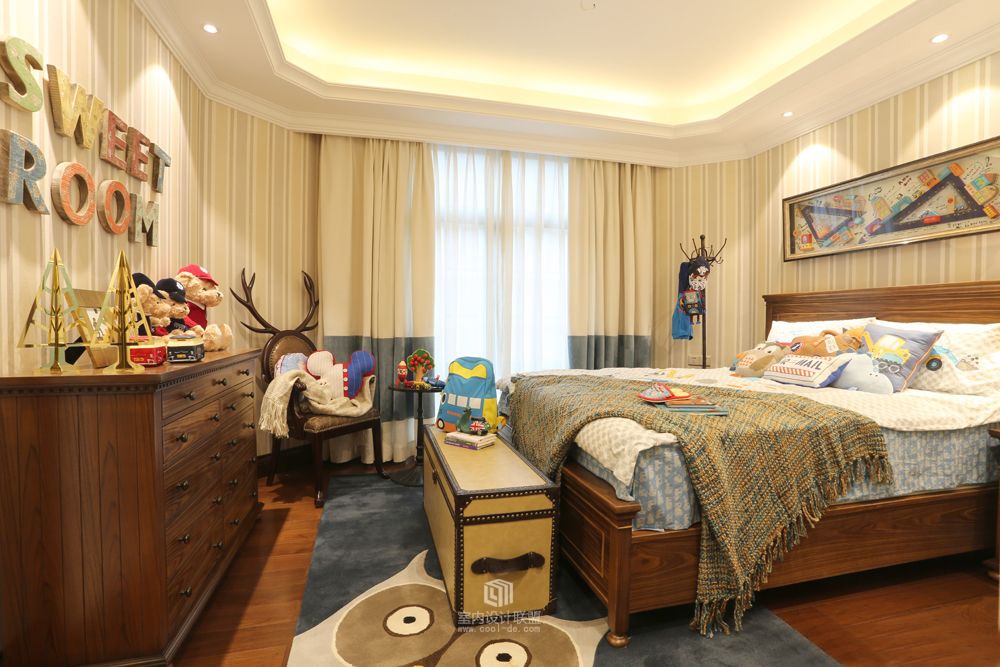 叶迹设计  重庆德旭翡翠御园B1样板间 英式贵族格调-2